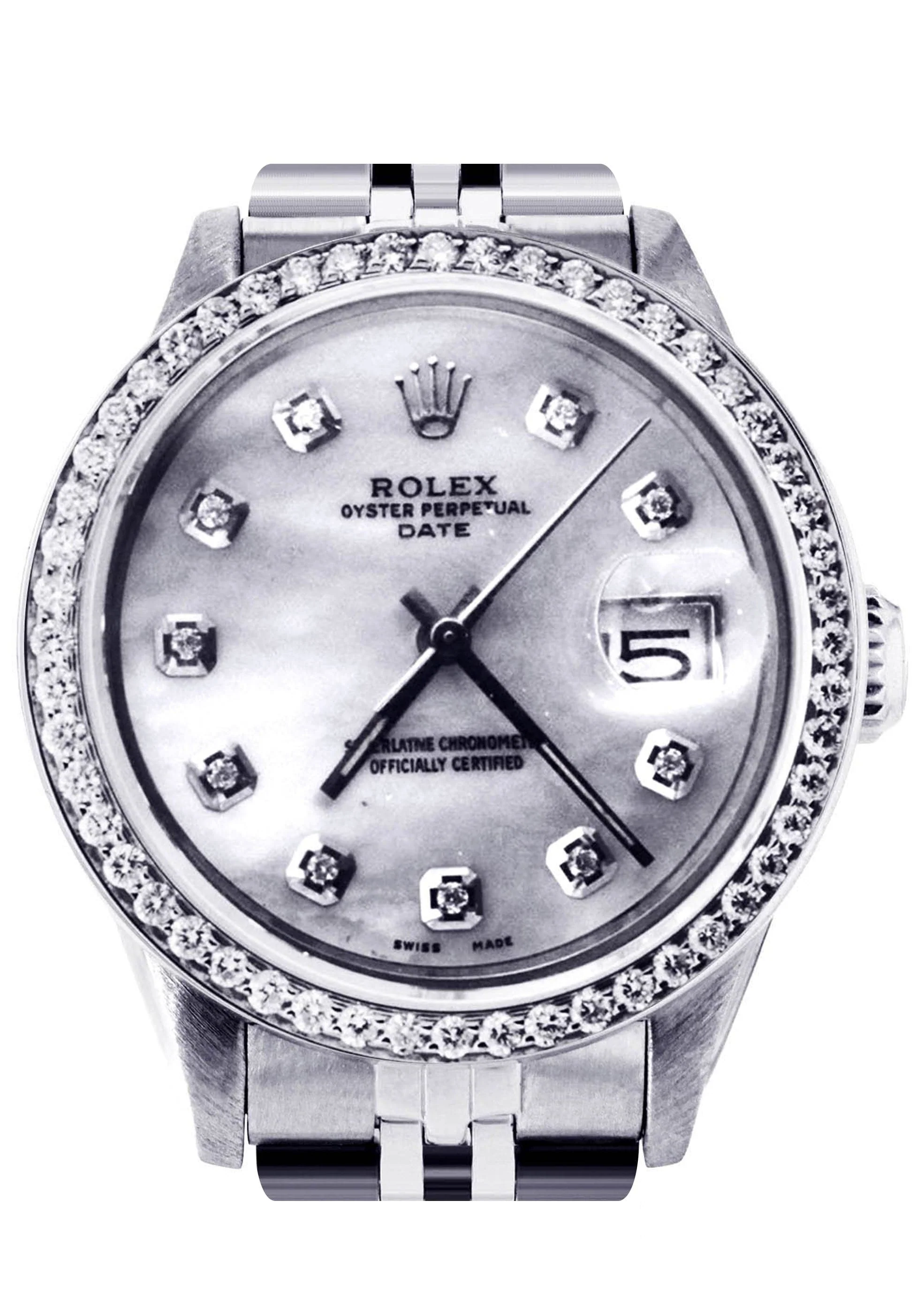 Diamond Rolex Datejust | Stainless Steel | 34 Mm