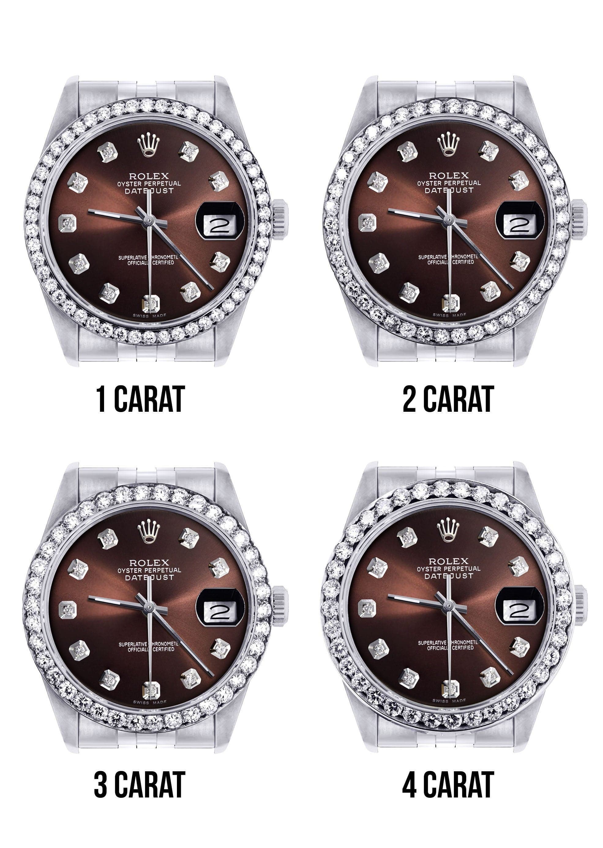 116200 | Hidden Clasp | Diamond Rolex Datejust Watch | 36MM | Chocolate Diamond Dial | Jubilee Band - Image 7