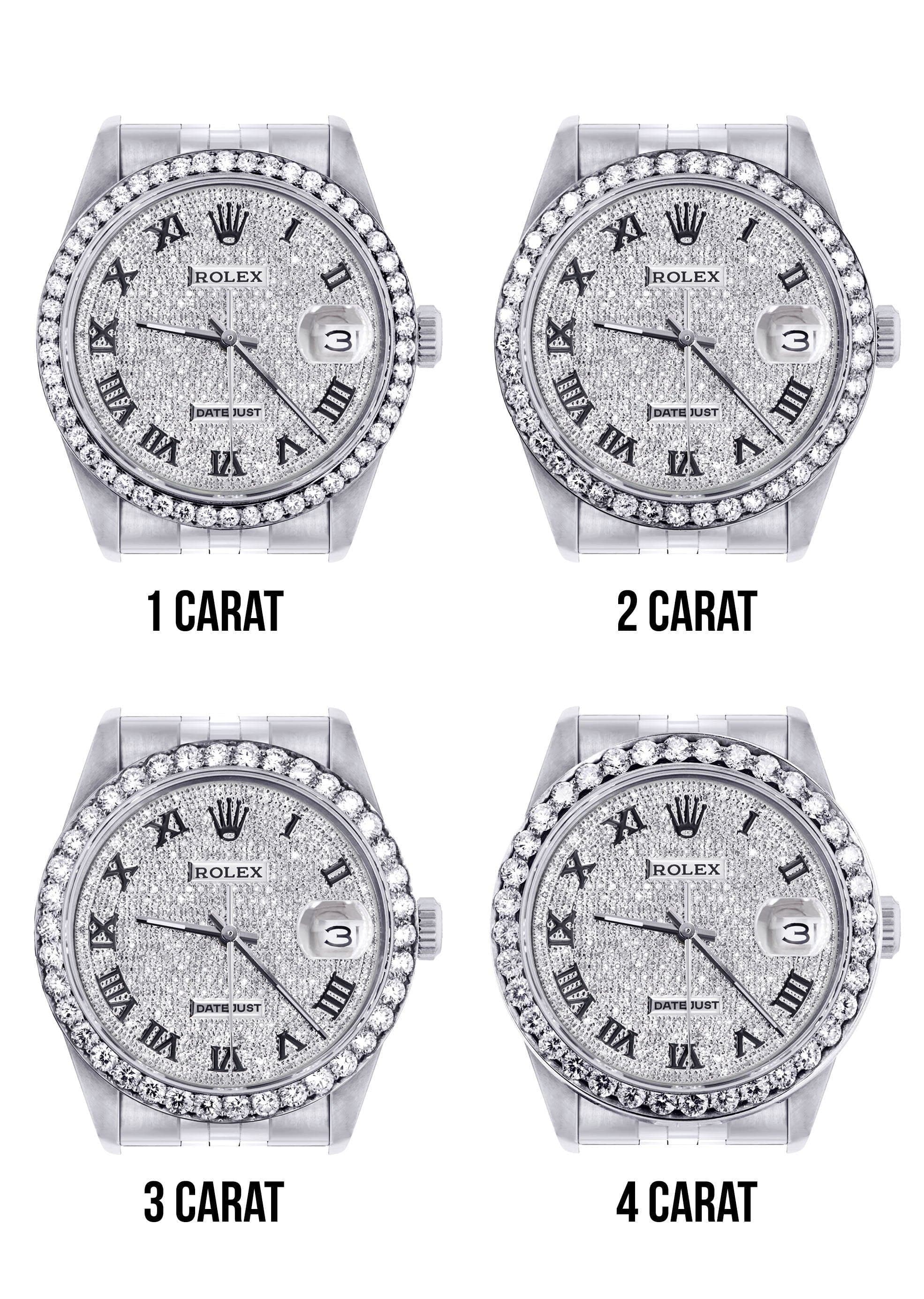 116200 | Hidden Clasp | Diamond Rolex Datejust Watch | 36MM | Full Diamond Roman Dial | Jubilee Band - Image 8