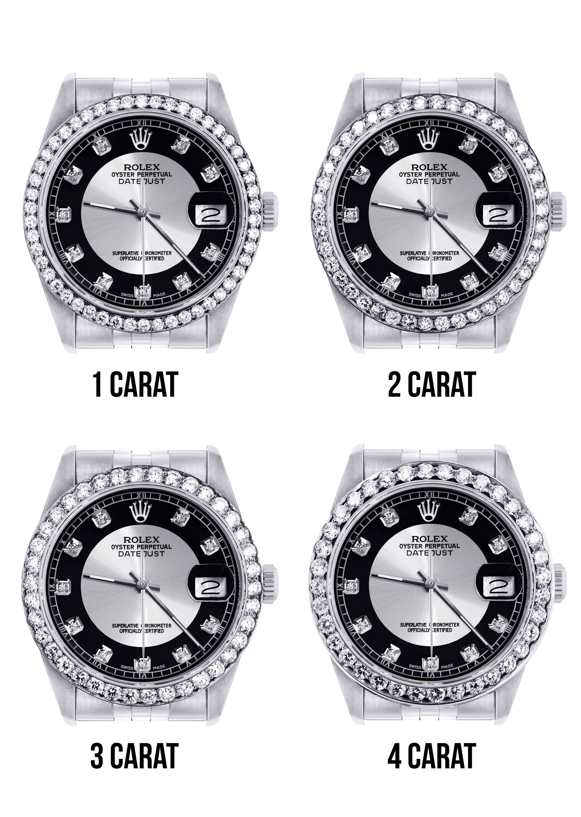 116200 | Hidden Clasp | Diamond Rolex Datejust Watch | 36MM | Tuxedo Diamond Dial | Jubilee Band - Image 7