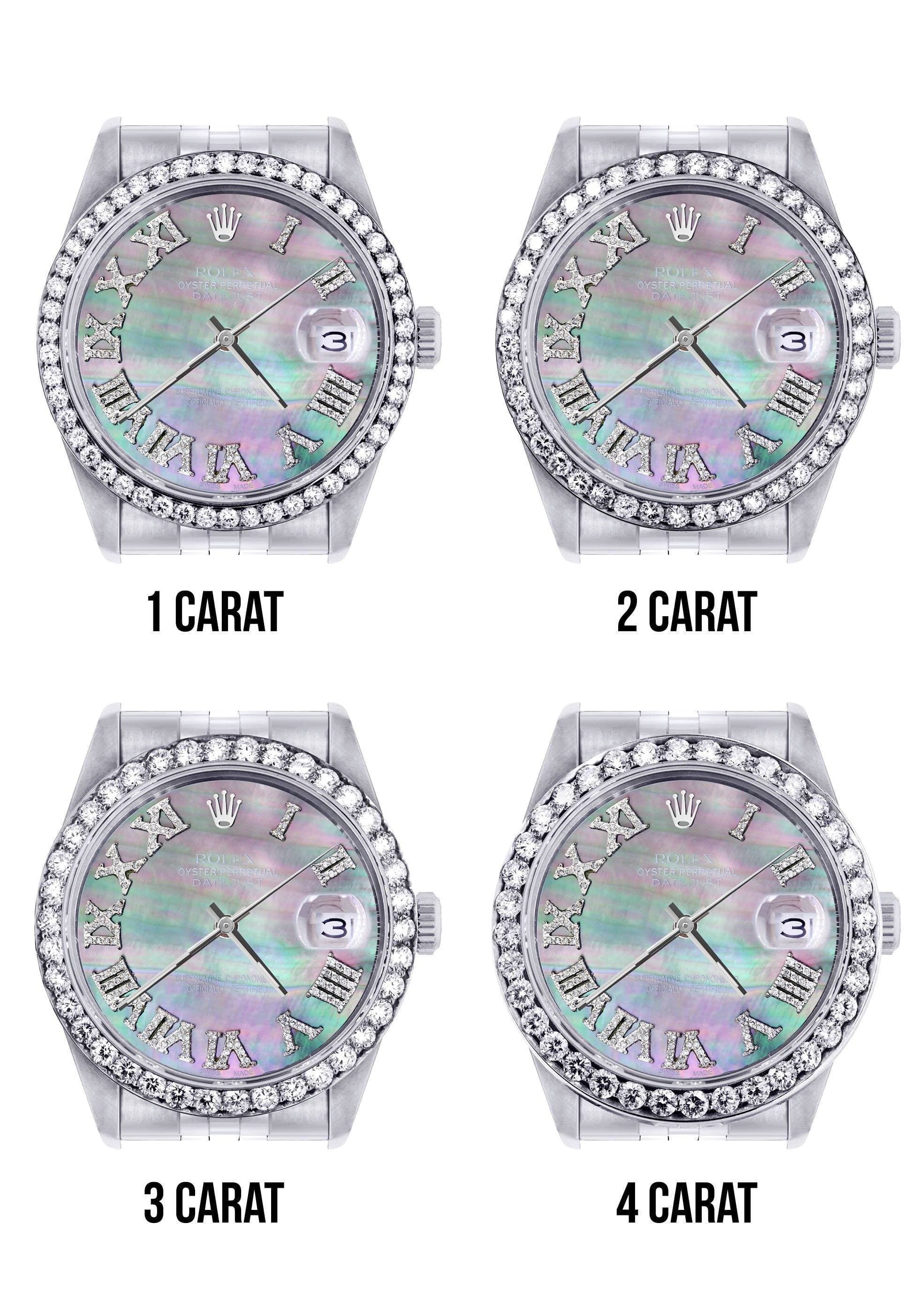 116200 | Hidden Clasp | Diamond Rolex Datejust  Watch | 36Mm | Dark Mother Of Pearl Dial | Roman Numeral | Jubilee Band - Image 7
