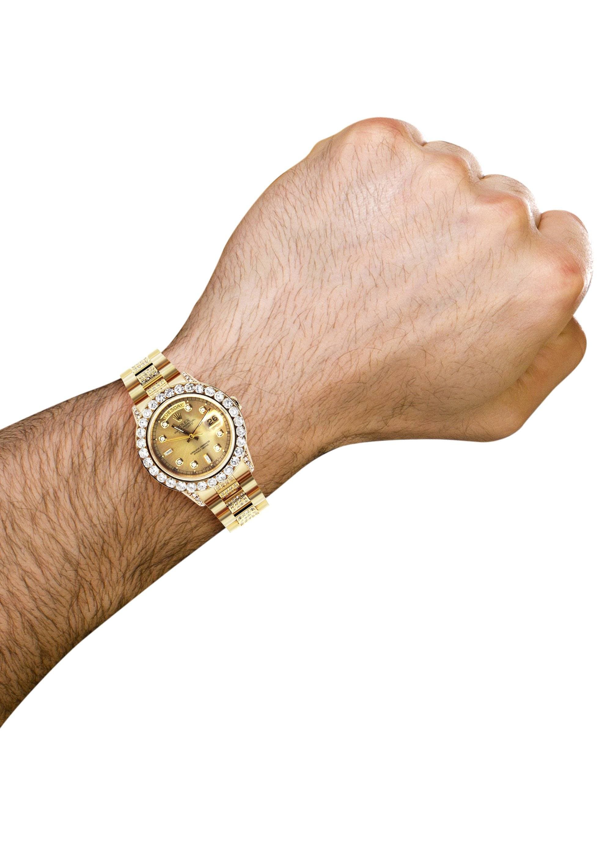 Diamond Rolex Day-Date | 18K Yellow Gold - Image 5