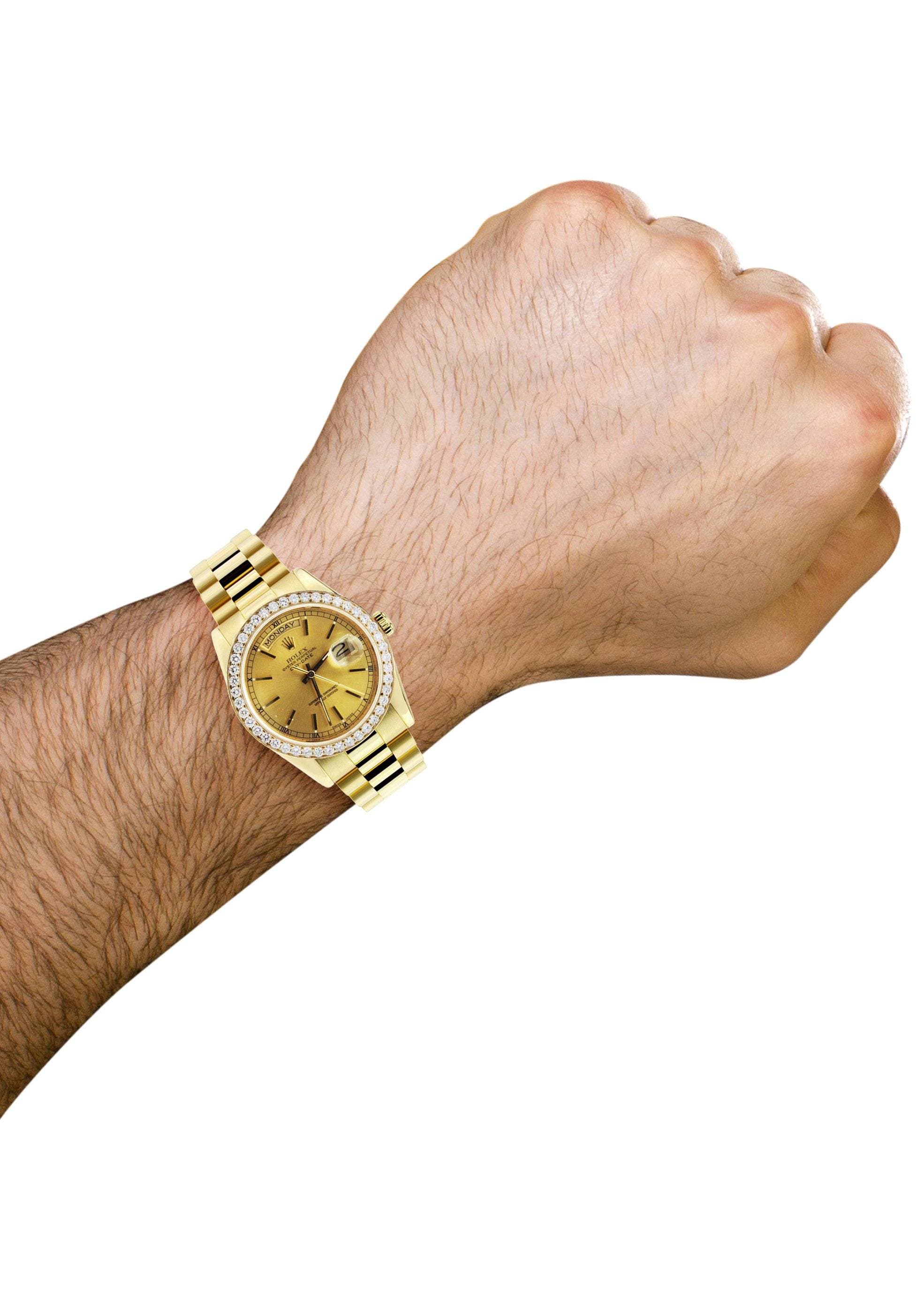 Diamond Rolex Day-Date | 18K Yellow Gold | 36 Mm - Image 5