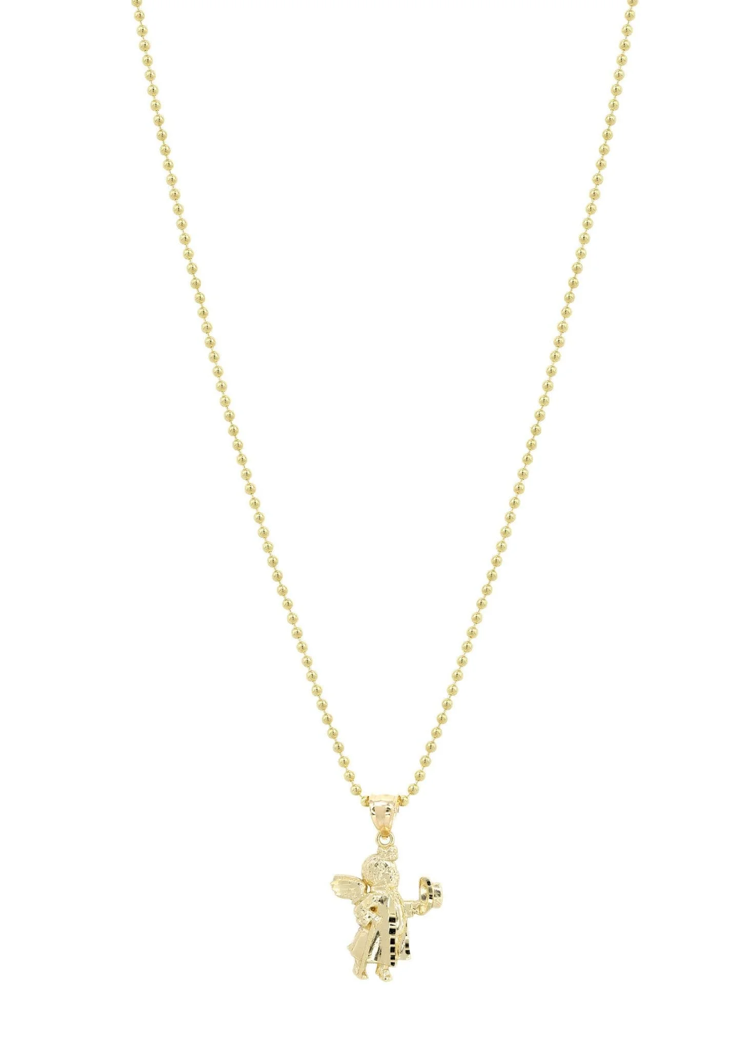 10K Yellow Gold Dog Tag  Angel Necklace | Appx. 8.5 Grams - Image 5