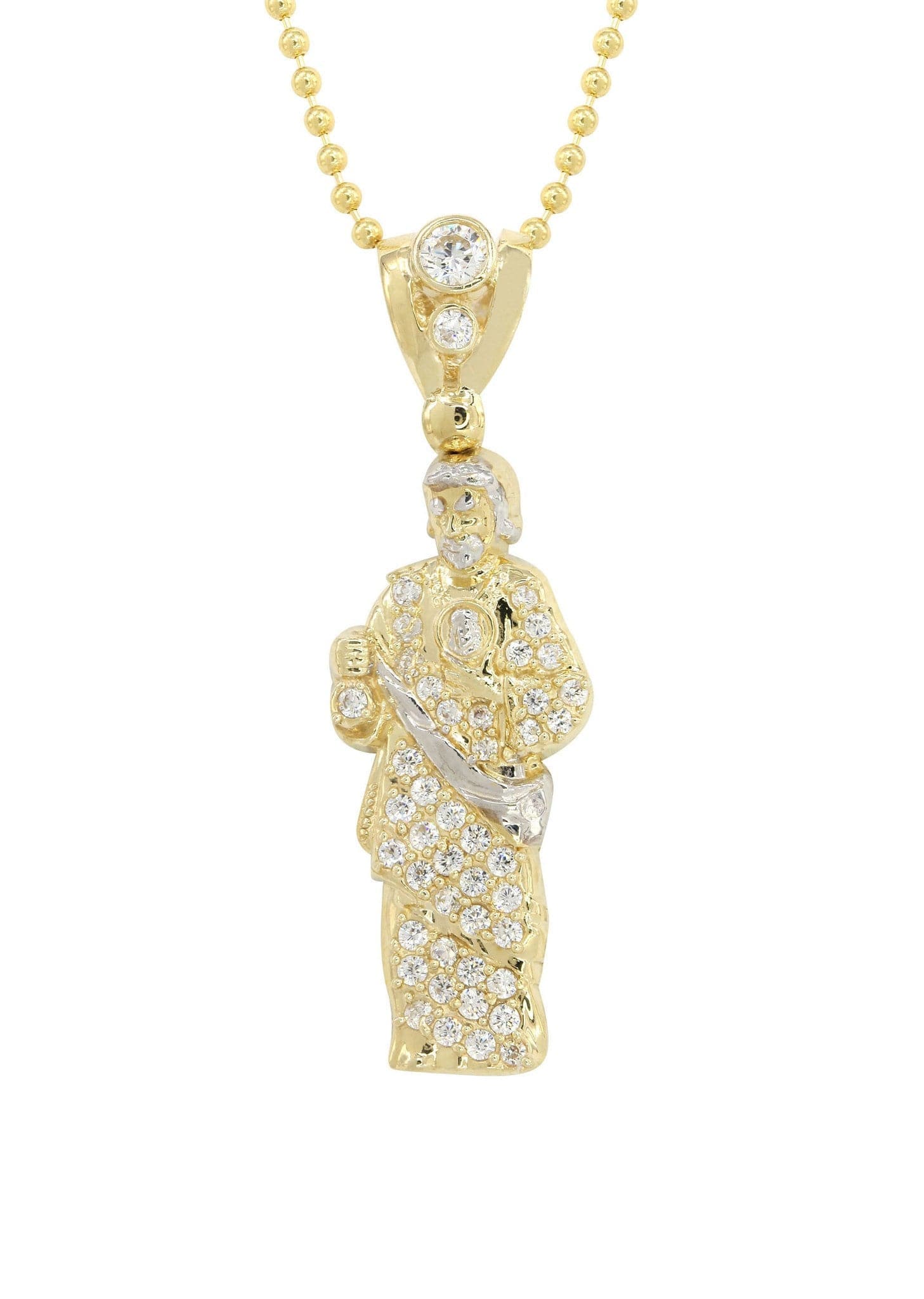 10K Yellow Gold Dog Tag  Jesus Piece  | Appx. 10.8 Grams - Image 2
