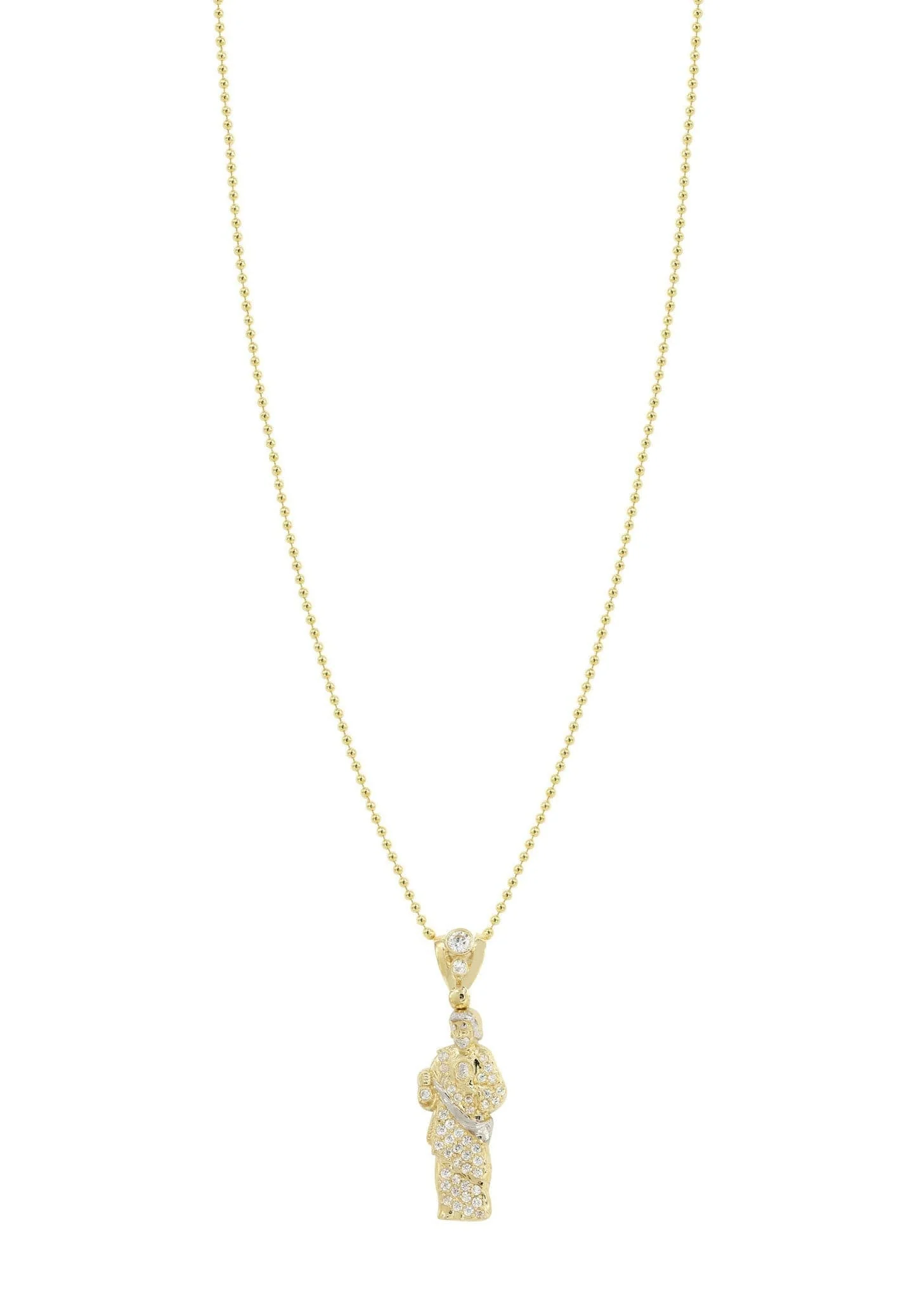 10K Yellow Gold Dog Tag  Jesus Piece  | Appx. 10.8 Grams - Image 5