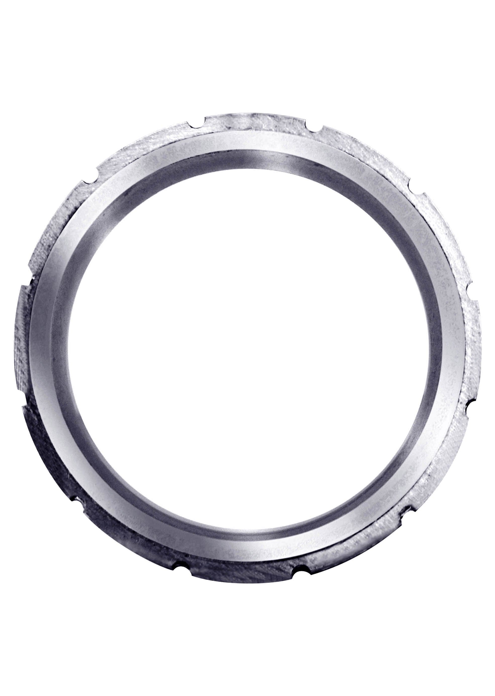 Fancy Carved Contemporary Mens Wedding Band | Satin Finish (Jace) - Image 3