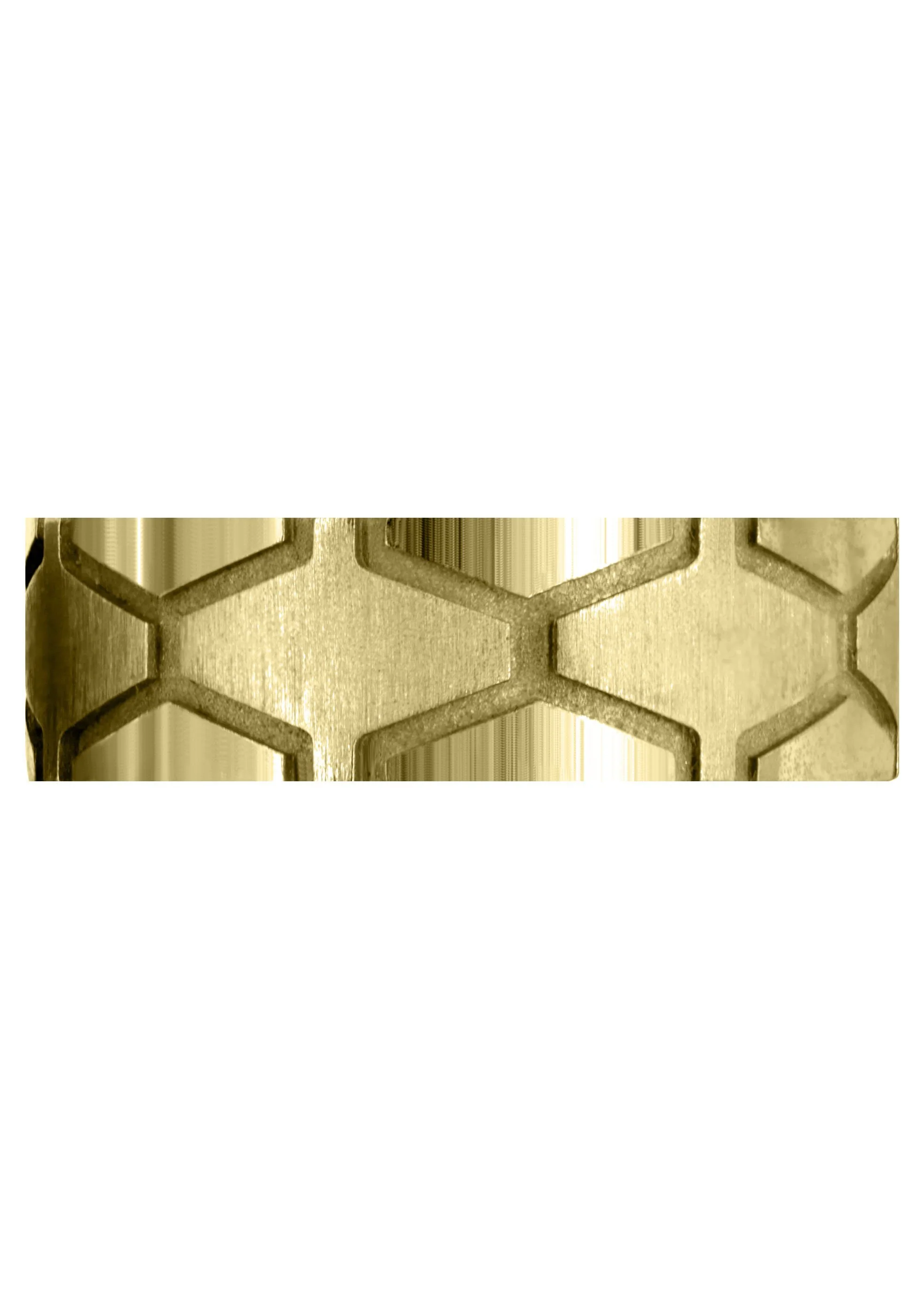 Yellow Gold Fancy Carved Contemporary Mens Wedding Band | High Polish Finish (Andrew) - Image 2