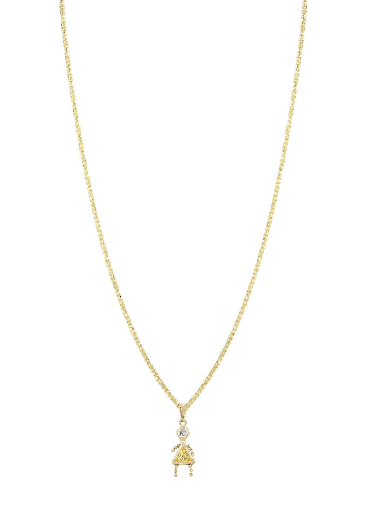 10K Yellow Gold Fancy Link  Children Necklace | Appx. 7.8 Grams - Image 5