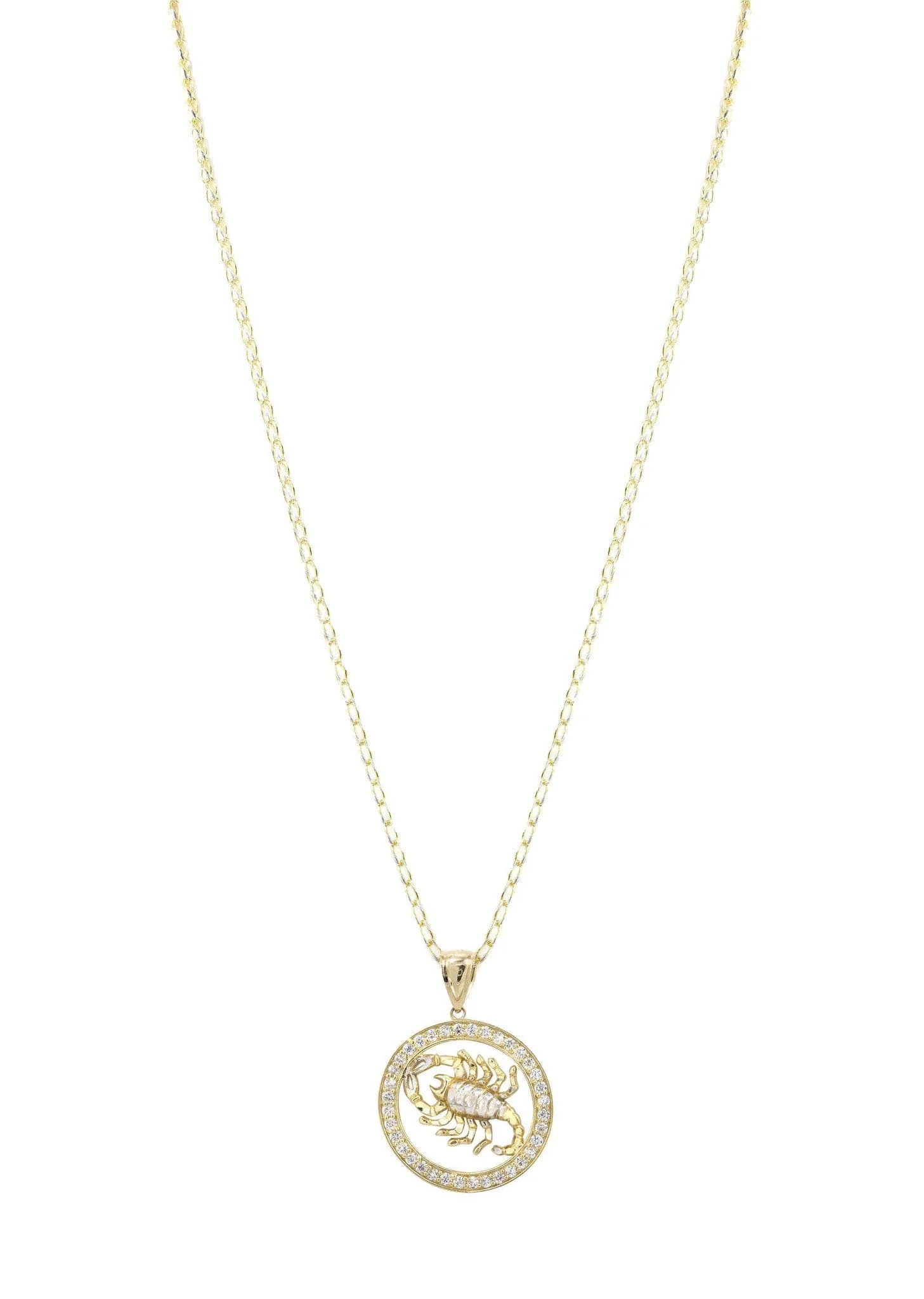 10K Yellow Gold Fancy Link  Scorpio Necklace | Appx. 14.5 Grams - Image 5