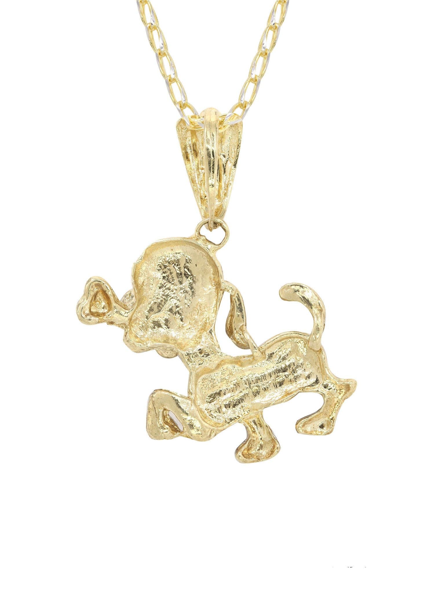 10K Yellow Gold Fancy Link  Dog Necklace | Appx. 18.5 Grams - Image 3