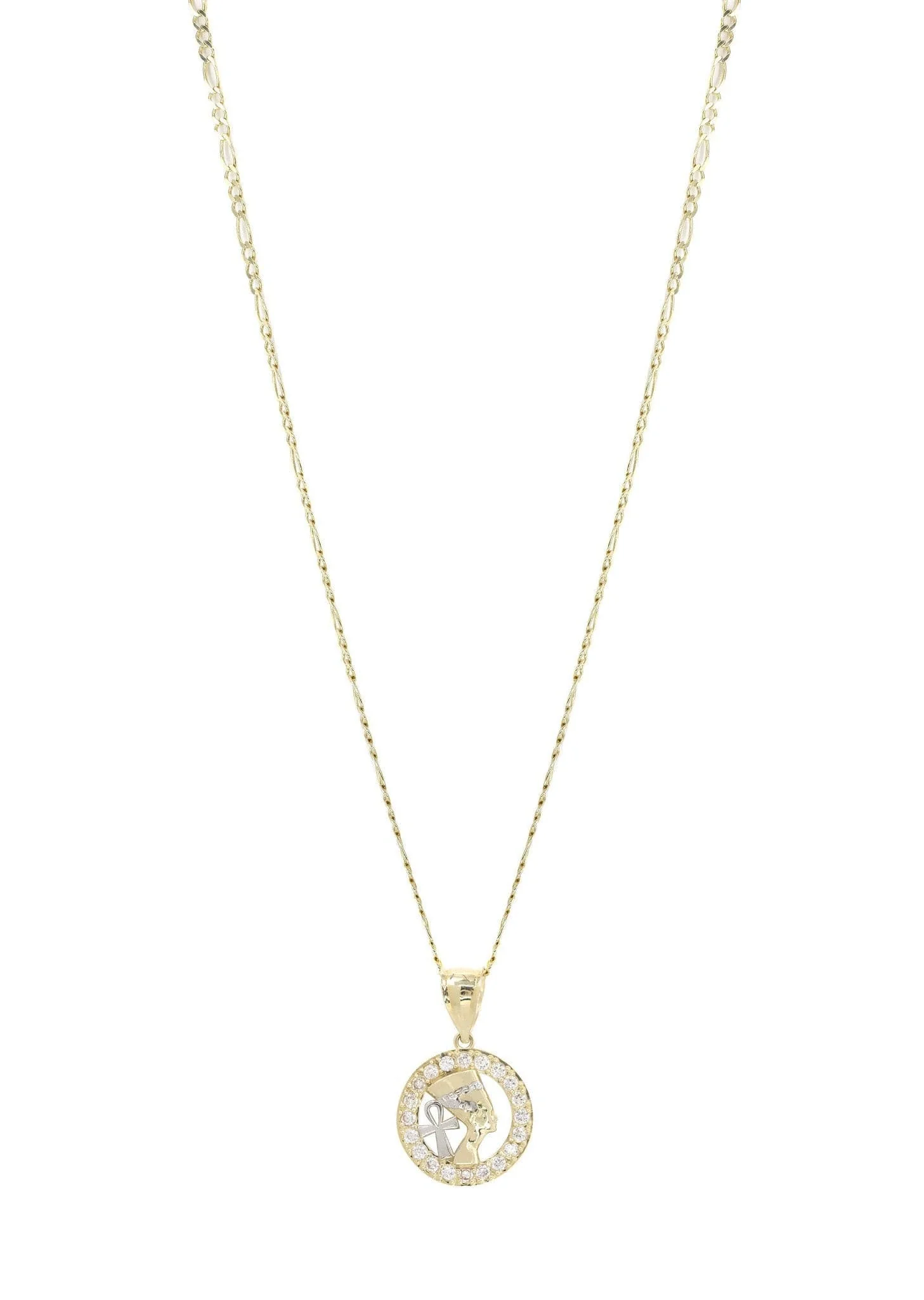 10K Yellow Gold Figaro  Pharaoh Necklace | Appx. 10.2 Grams - Image 5