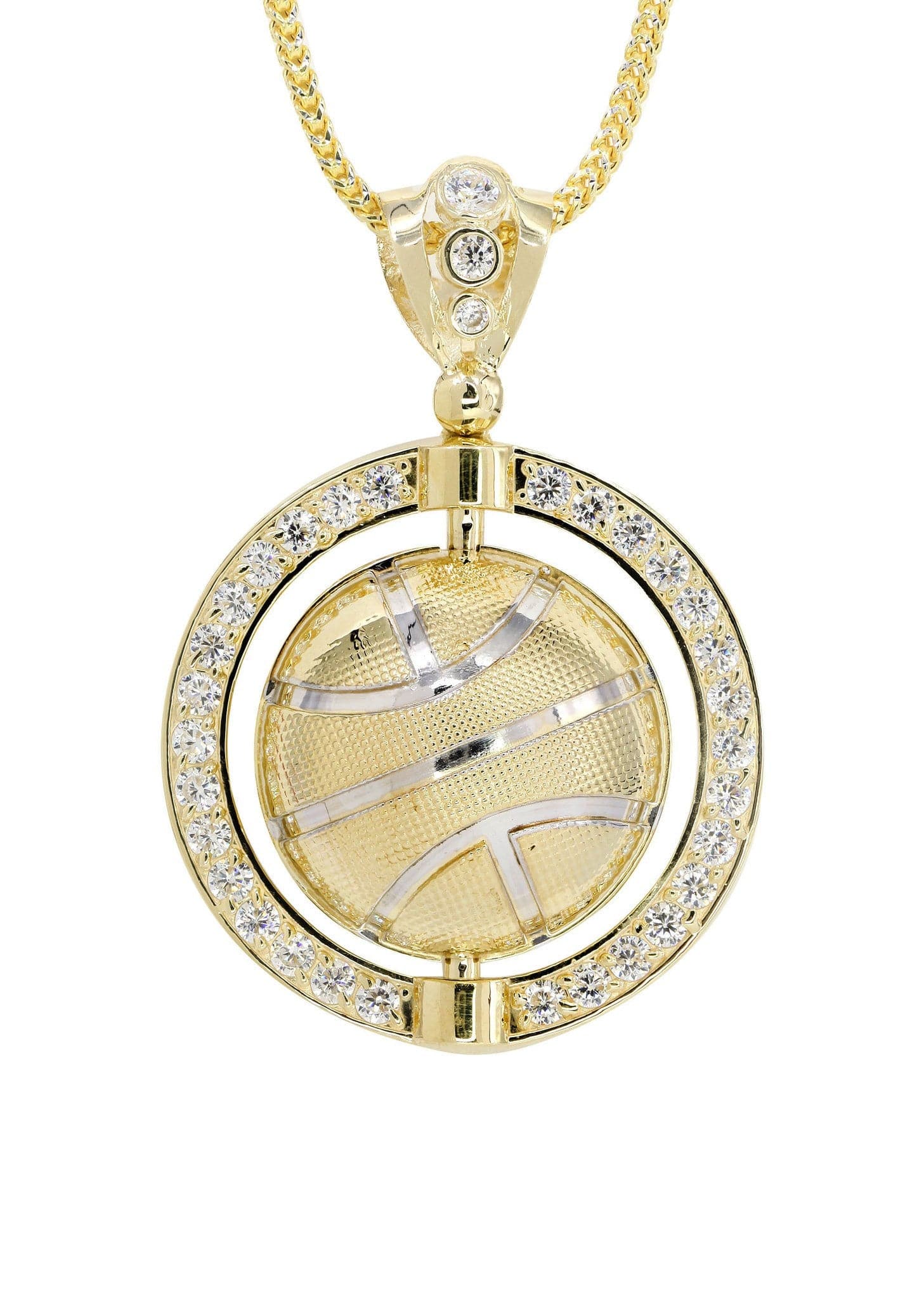 10K Yellow Gold Basketball Necklace | Appx. 32.3 Grams - Image 2