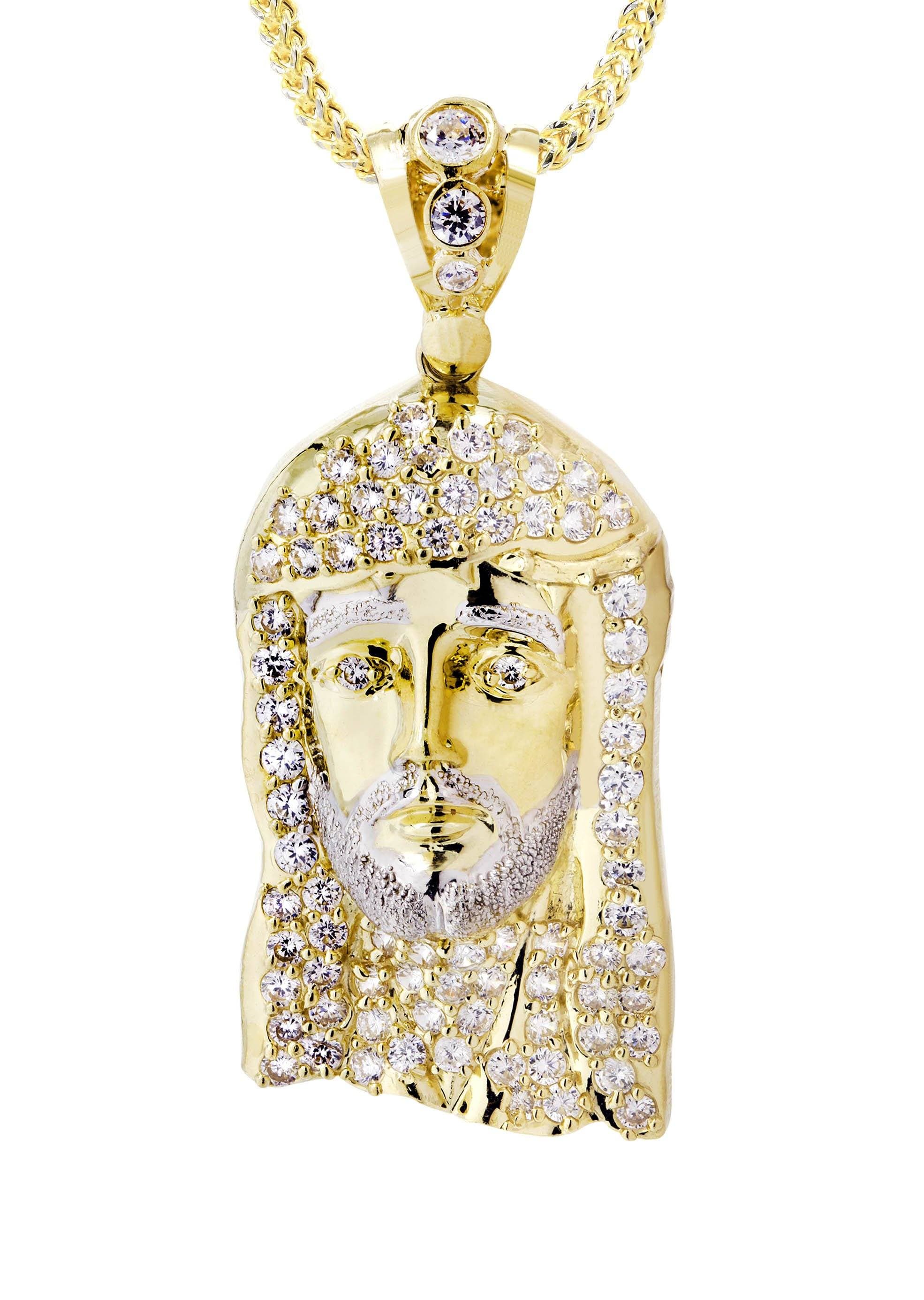 10K Yellow Gold Jesus Piece Chain | Appx. 21.5 Grams - Image 2