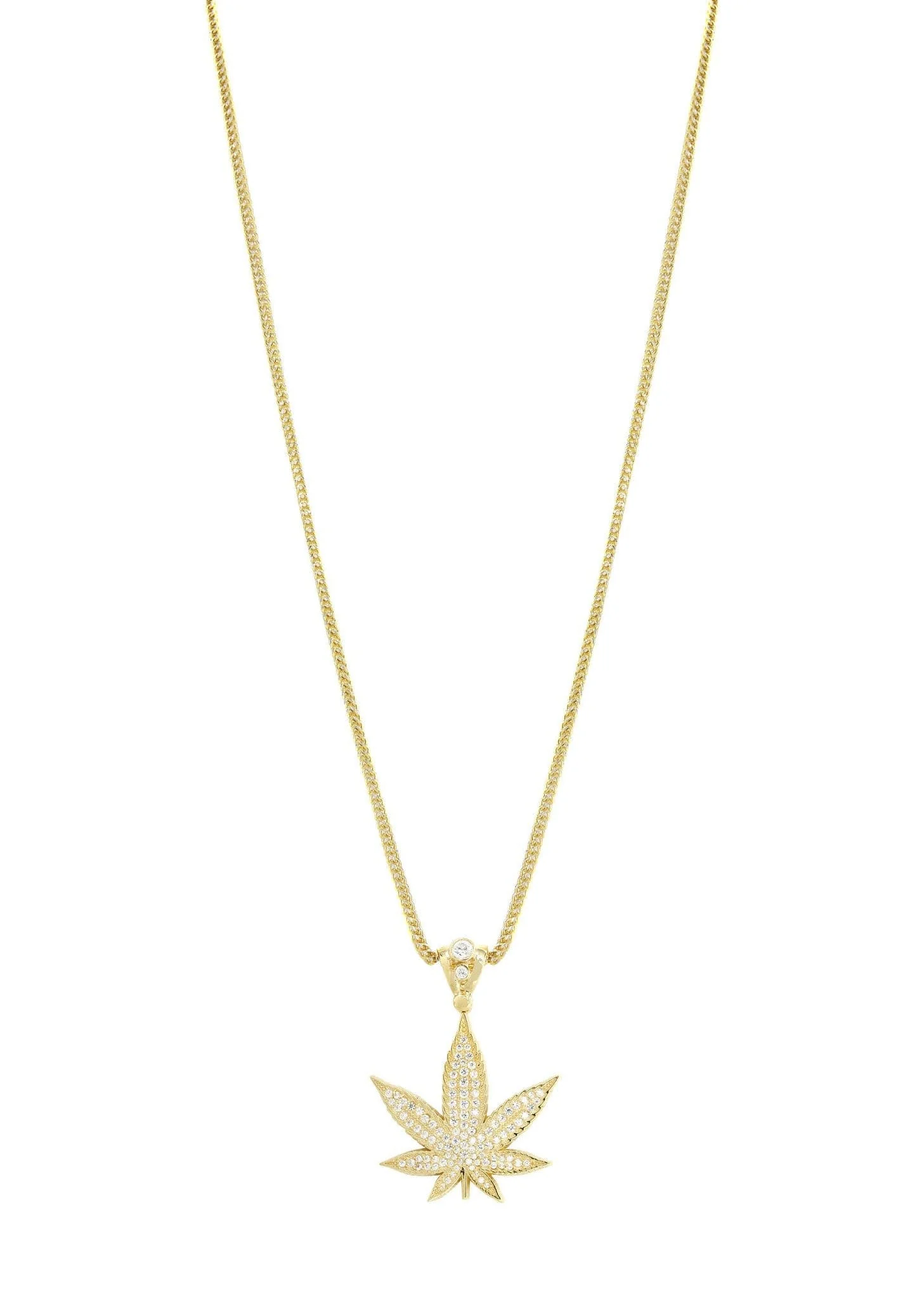 10K Yellow Gold Weed Necklace | Appx. 14.6 Grams - Image 5