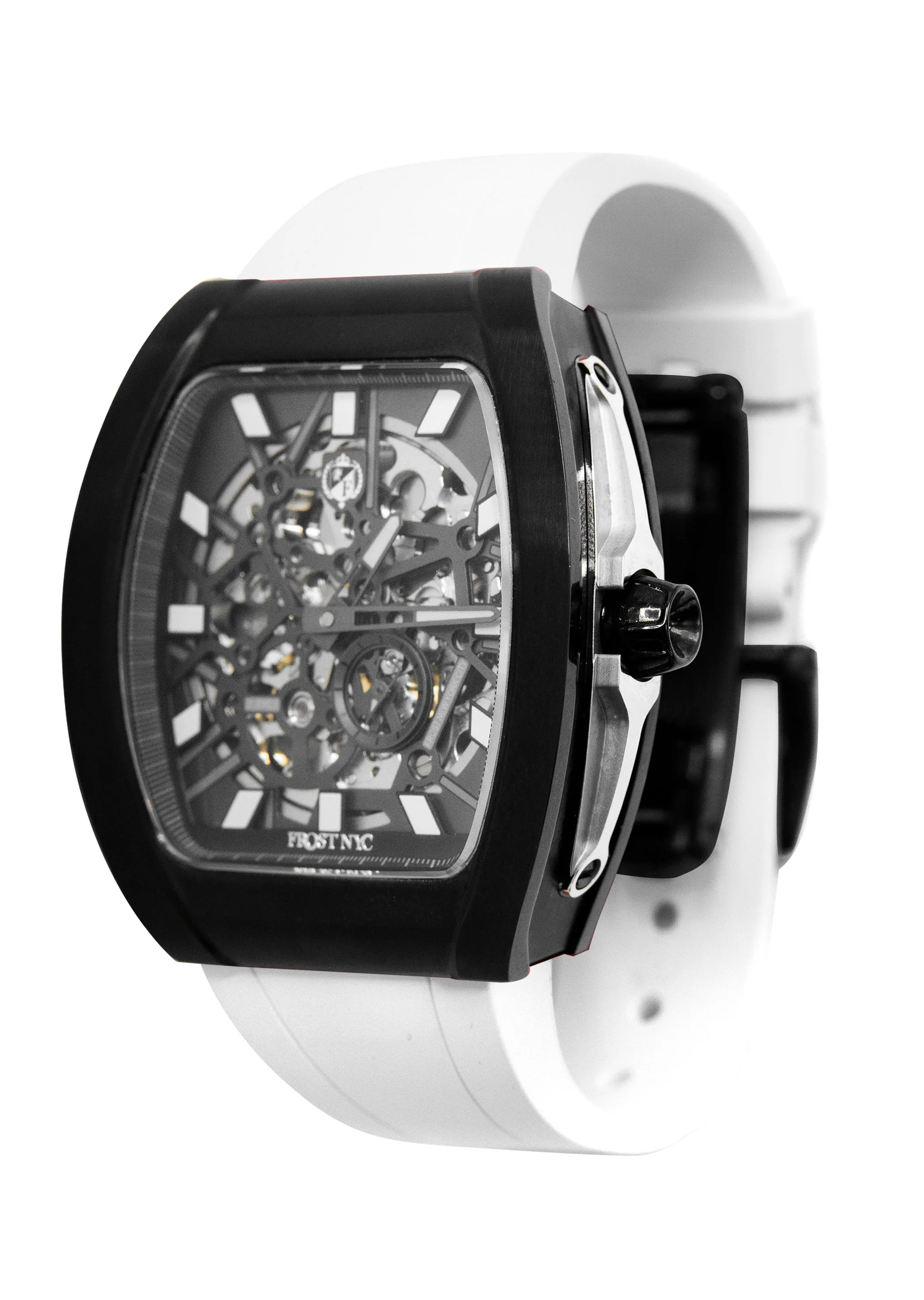 Frost NYC Mens Watch - Automatic Skeleton Sport Black Watch | FRST-01-SB| White - Image 6