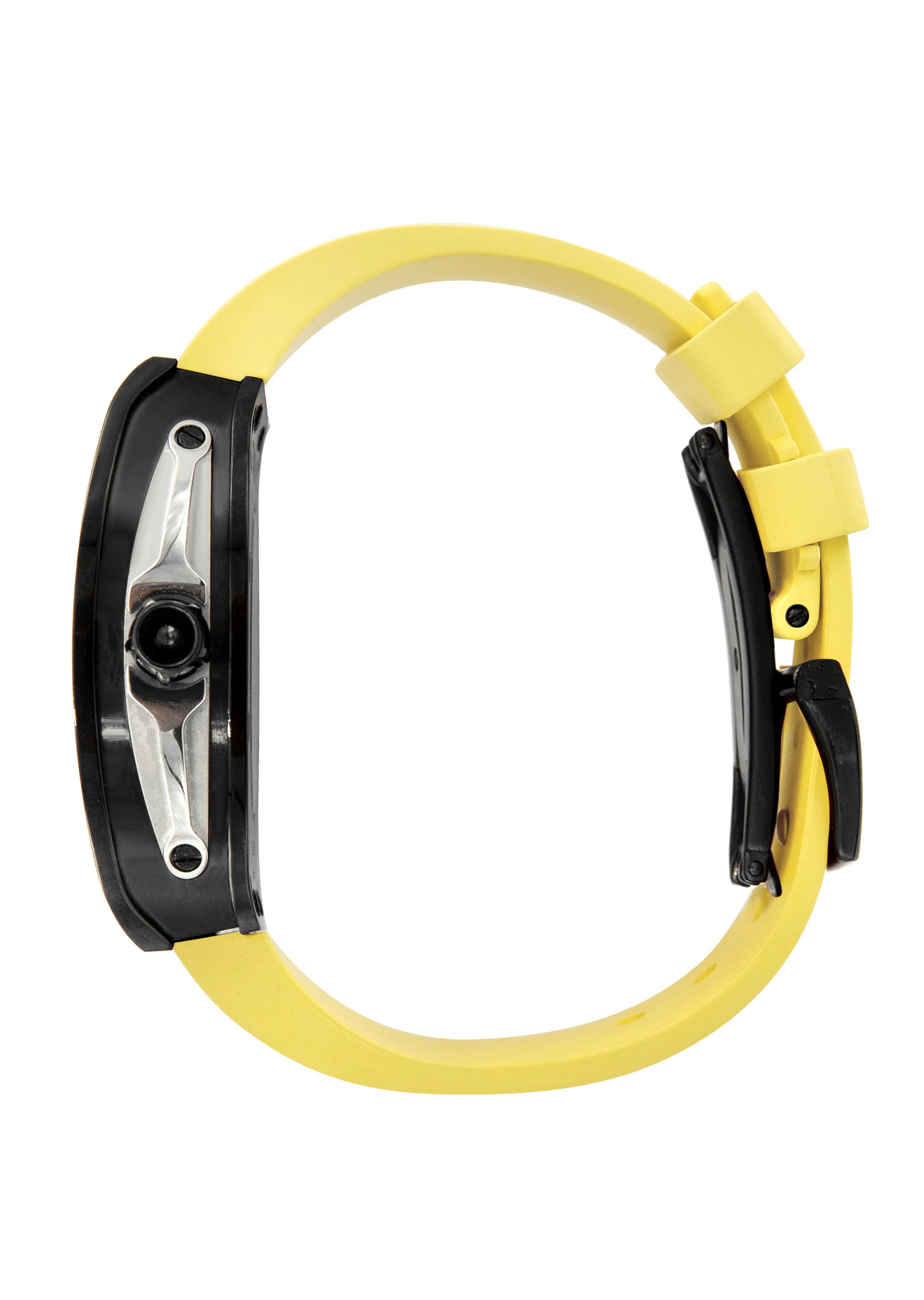 Frost NYC Mens Watch - Automatic Skeleton Sport Black Watch | FRST-01-SB| Yellow - Image 4