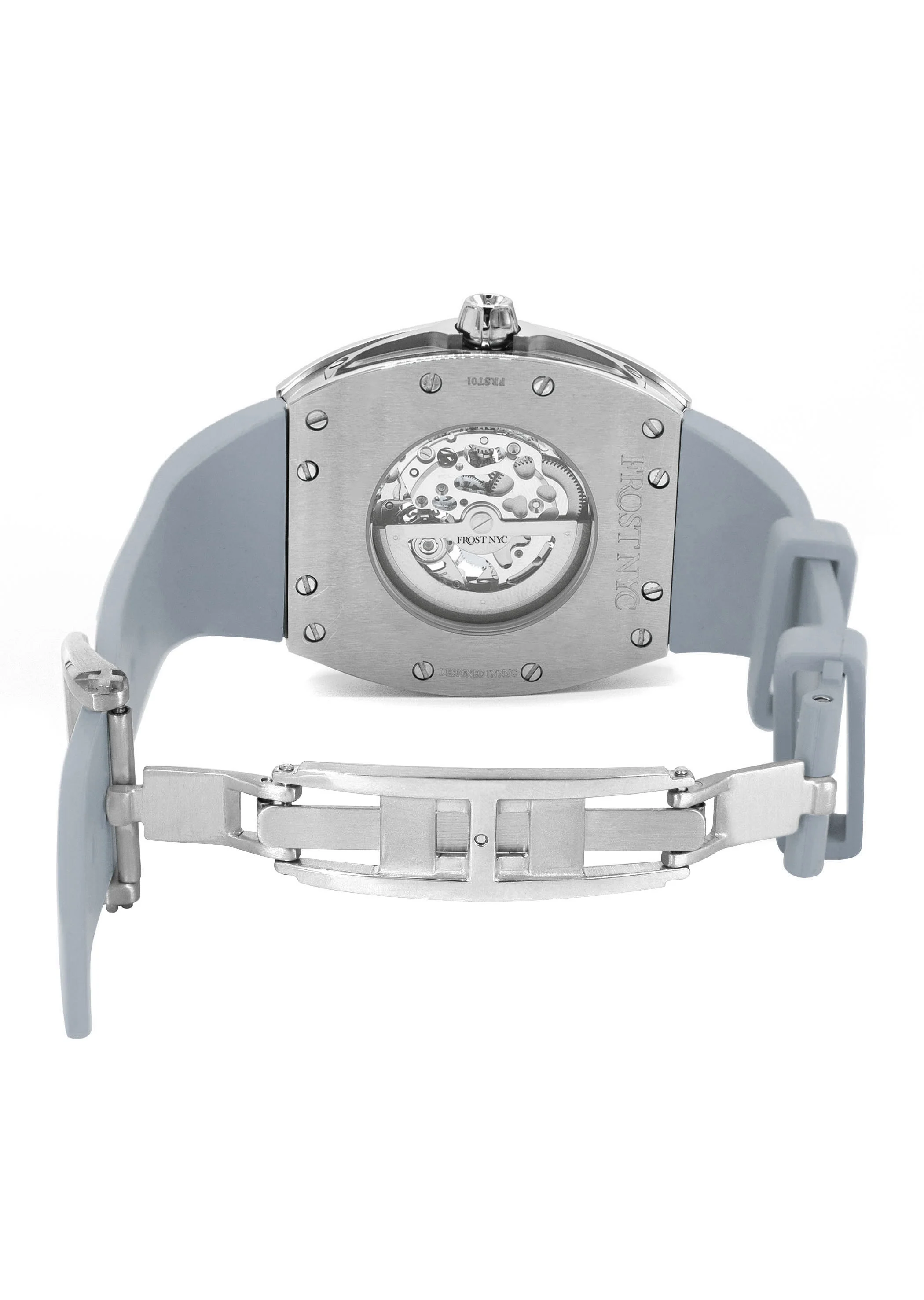 Frost NYC Mens Watch - Automatic Skeleton Stainless Steel Sport Watch | FRST-01-XS | Gray - Image 9