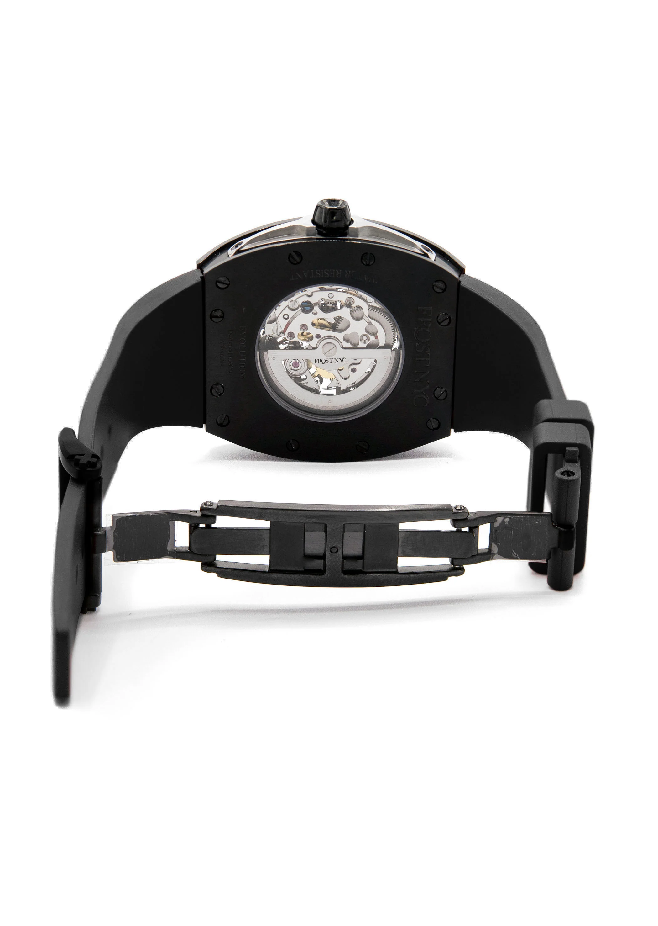 Frost NYC Mens Watch - Automatic Skeleton Sport Black Watch | FRST-01-SB| Black - Image 9