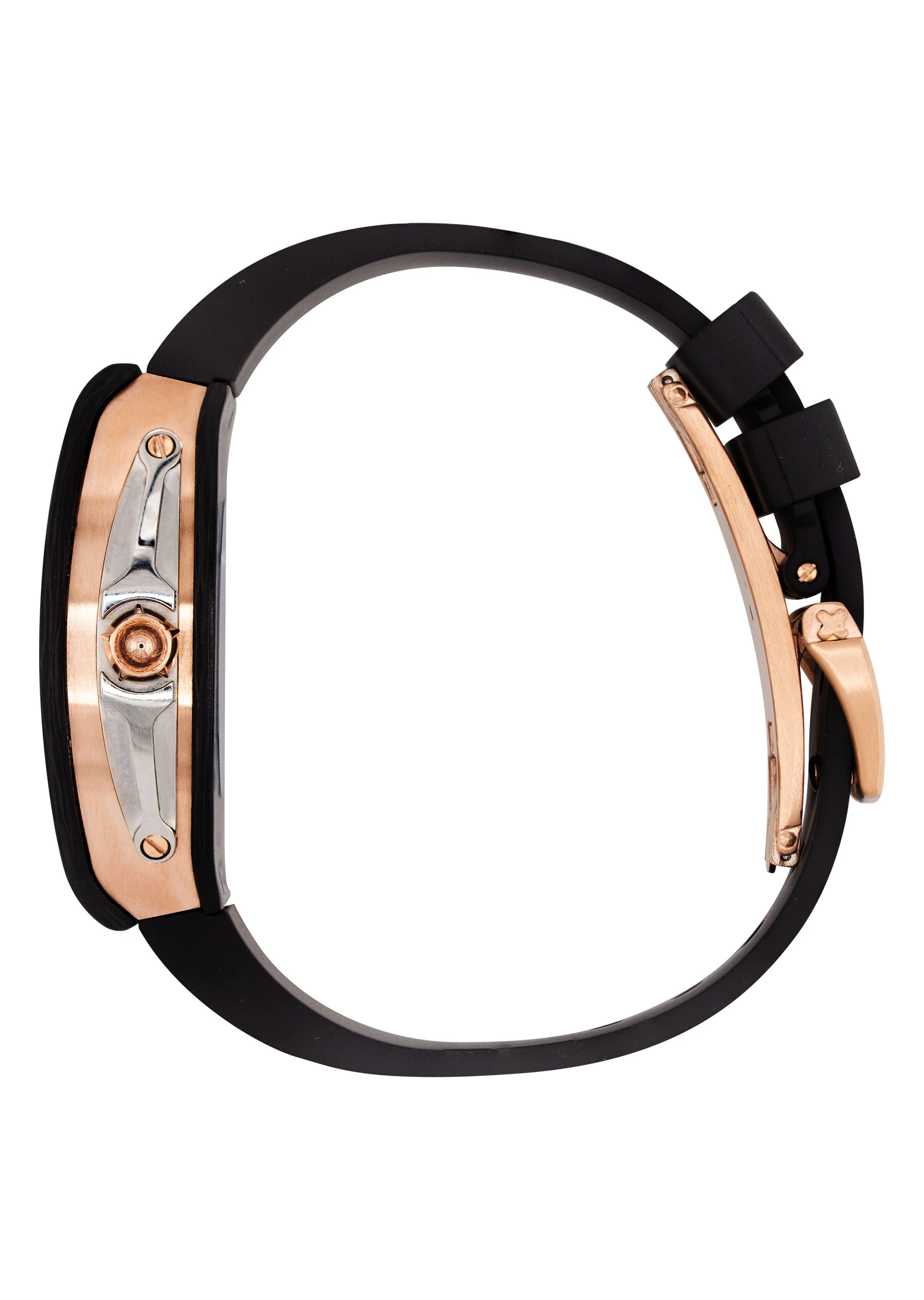 Frost NYC Mens Watch - Automatic Skeleton Carbon Fiber Rose Sport Watch | FRST-01-CFR | Black - Image 4