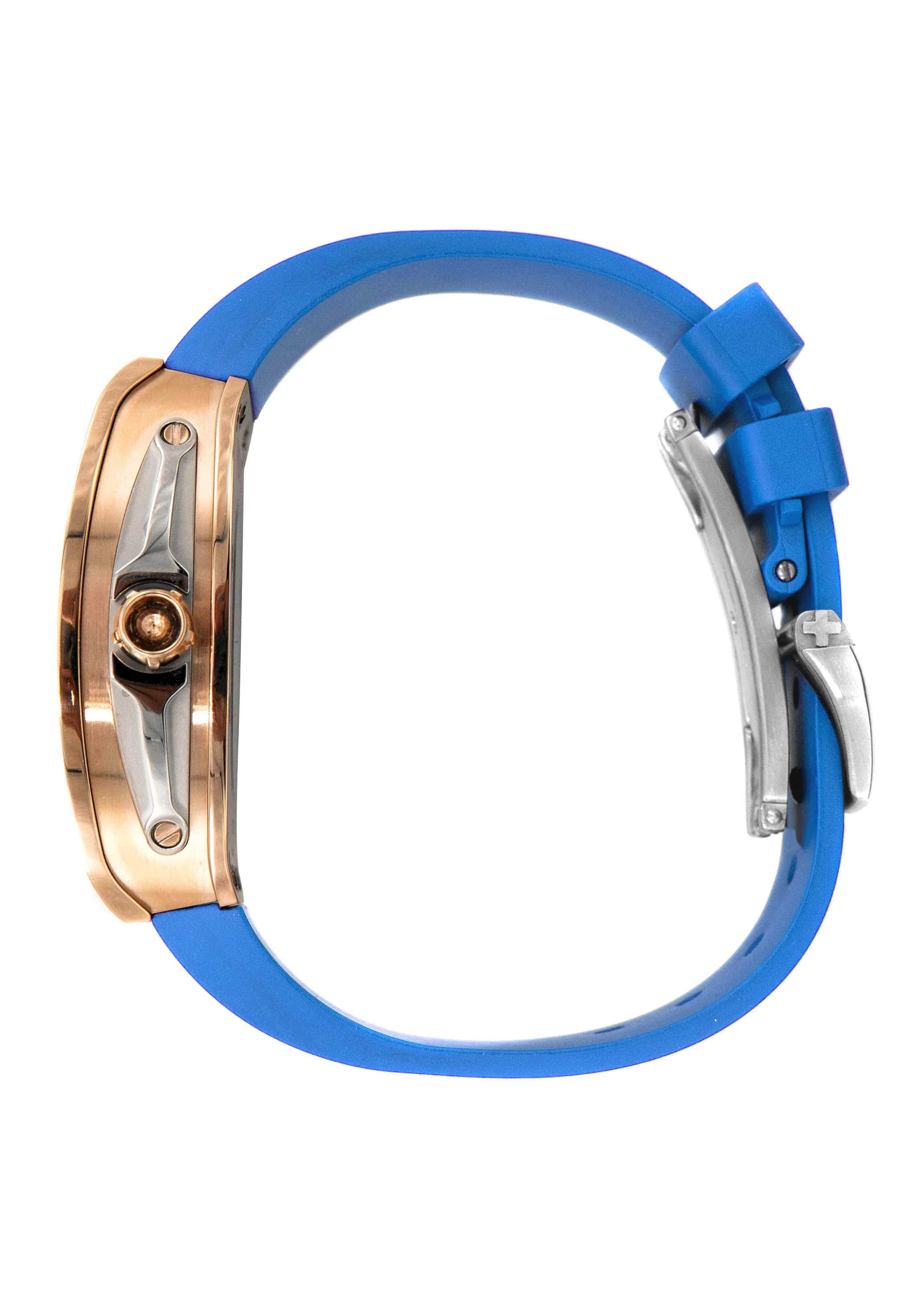Frost NYC Mens Watch - Automatic Skeleton Rose Sport Watch | FRST-01-RC | Blue - Image 4