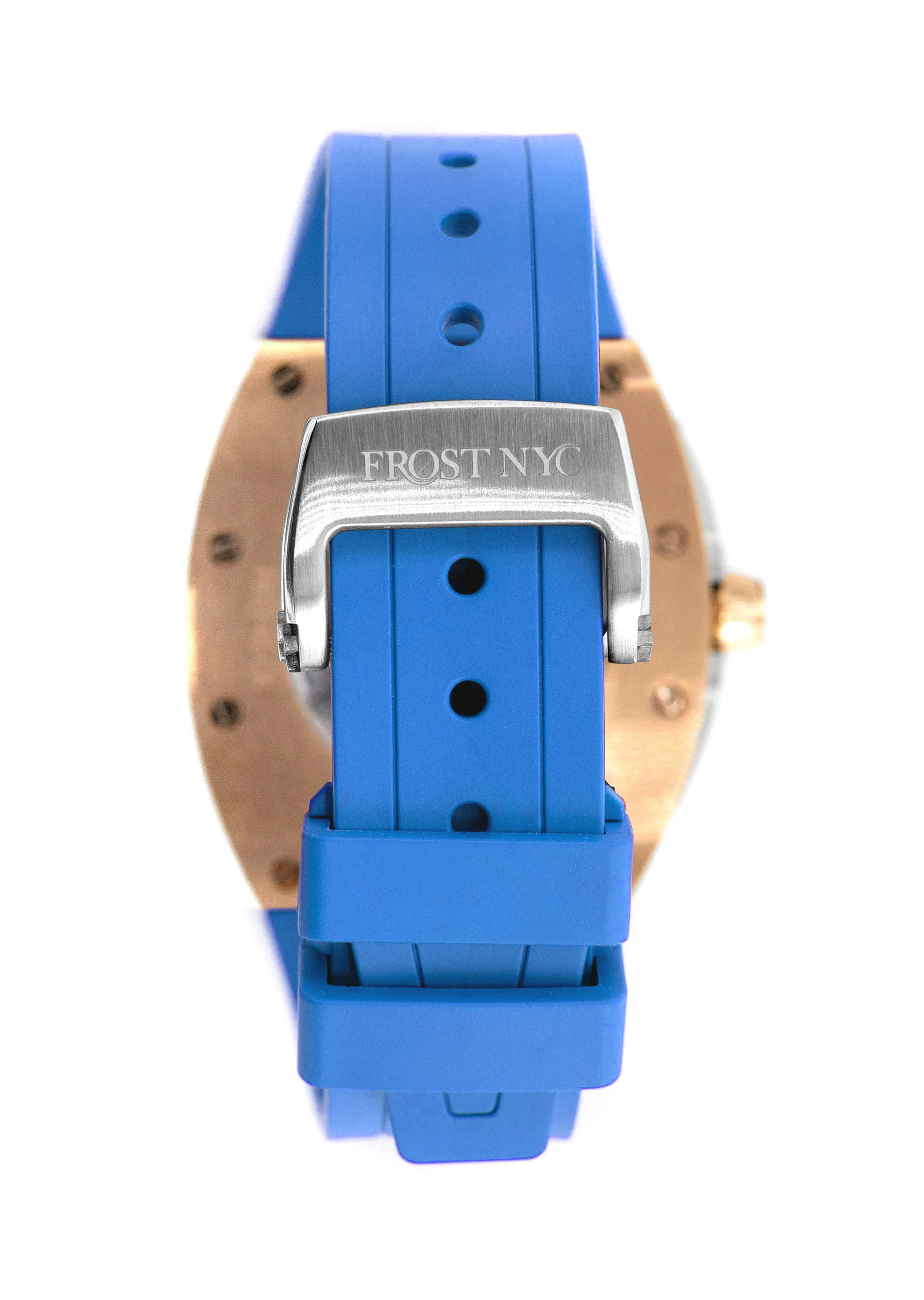 Frost NYC Mens Watch - Automatic Skeleton Rose Sport Watch | FRST-01-RC | Blue - Image 7