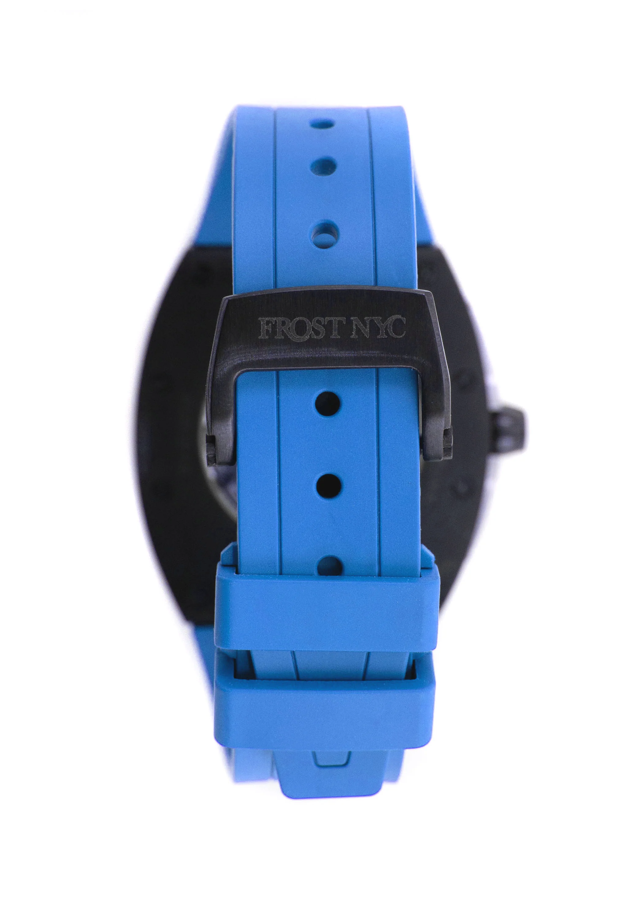 Frost NYC Mens Watch - Automatic Skeleton Sport Black Watch | FRST-01-SB | Blue - Image 7