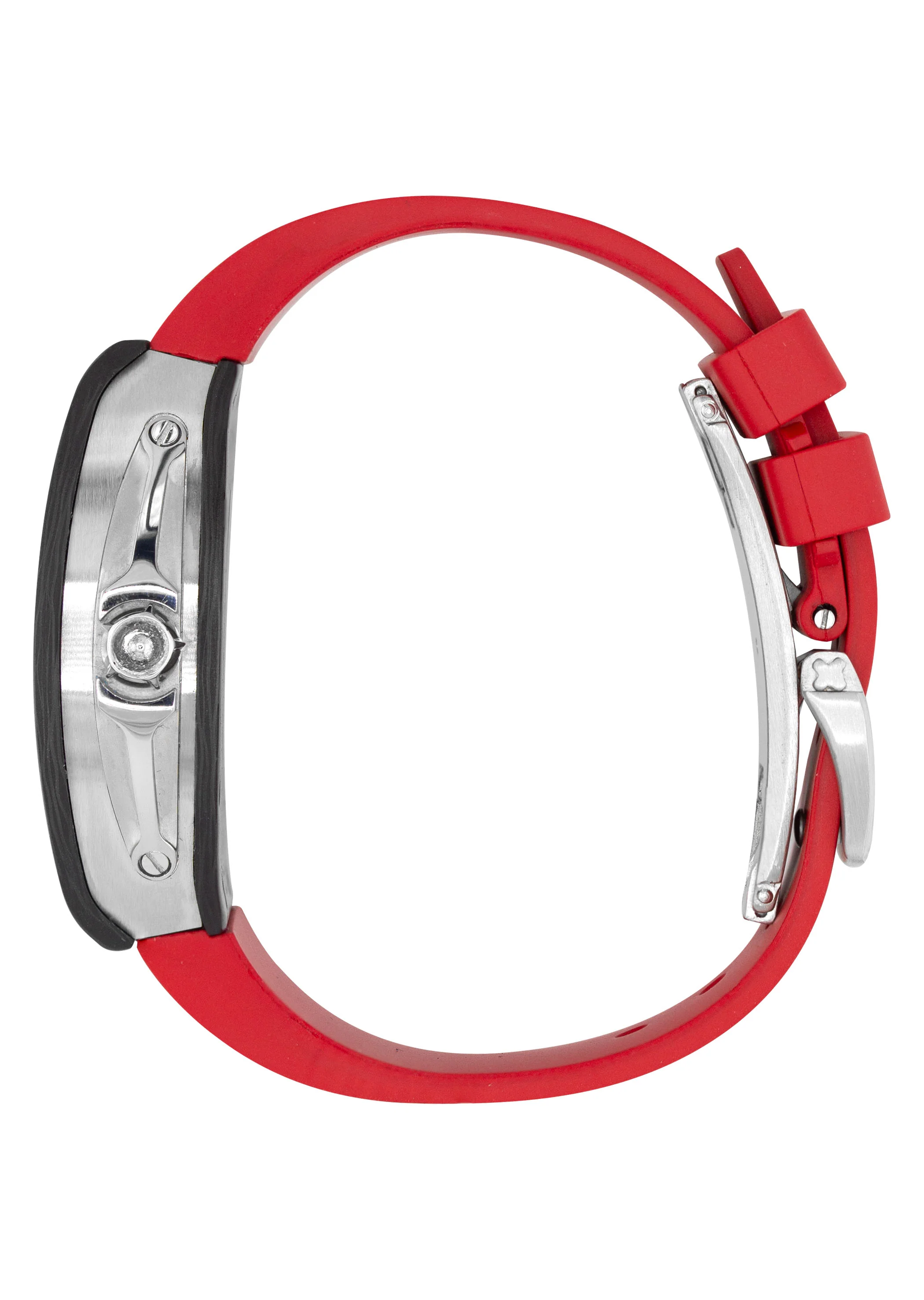 Frost NYC Mens Watch - Automatic Skeleton Carbon Fiber Sport Watch | FRST-01-CFS | Red - Image 4