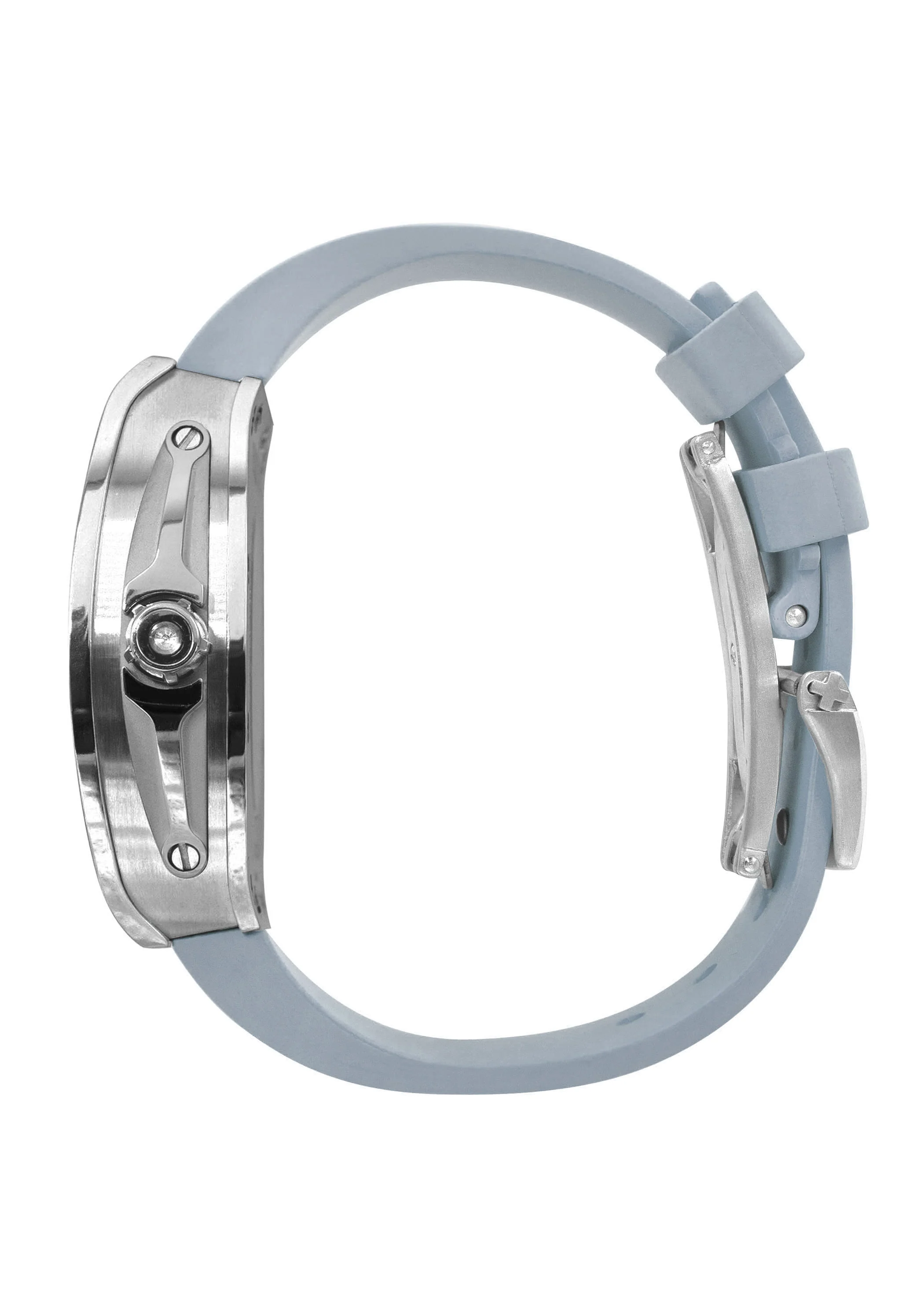 Frost NYC Mens Watch - Automatic Skeleton Stainless Steel Diamond Sport Watch | FRST-01-SS-D | Gray - Image 2
