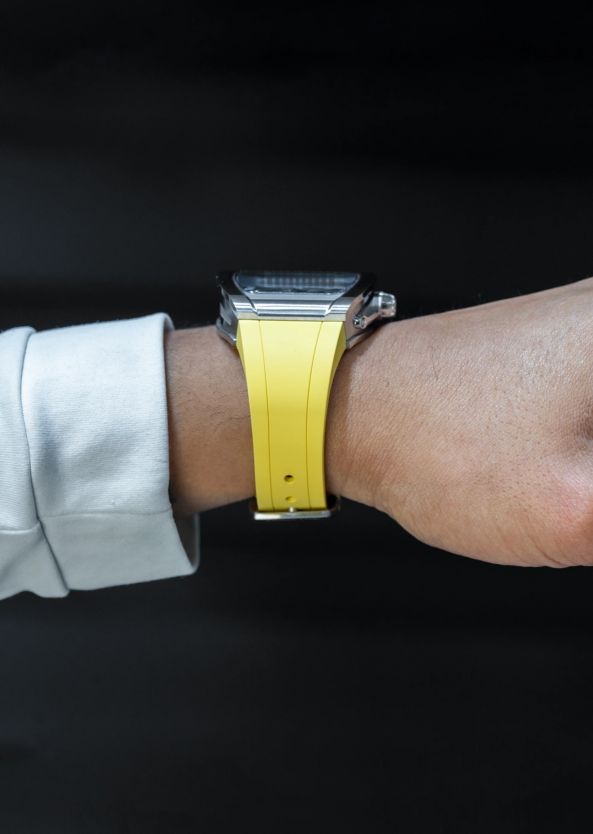 Frost NYC Mens Watch - Automatic Skeleton Stainless Steel Sport Watch | FRST-01-SS | Yellow - Image 3