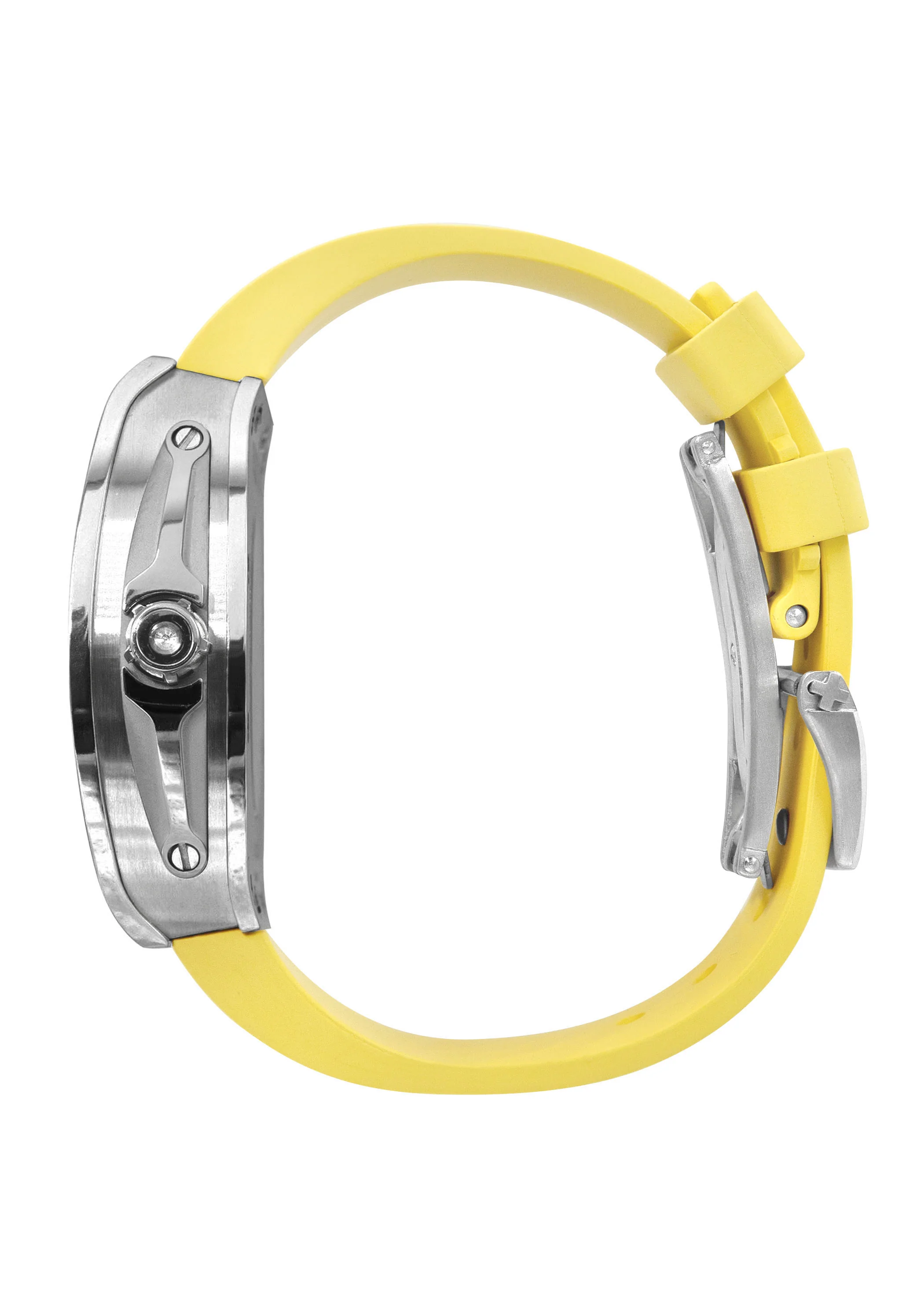 Frost NYC Mens Watch - Automatic Skeleton Stainless Steel Sport Watch | FRST-01-SS | Yellow - Image 4
