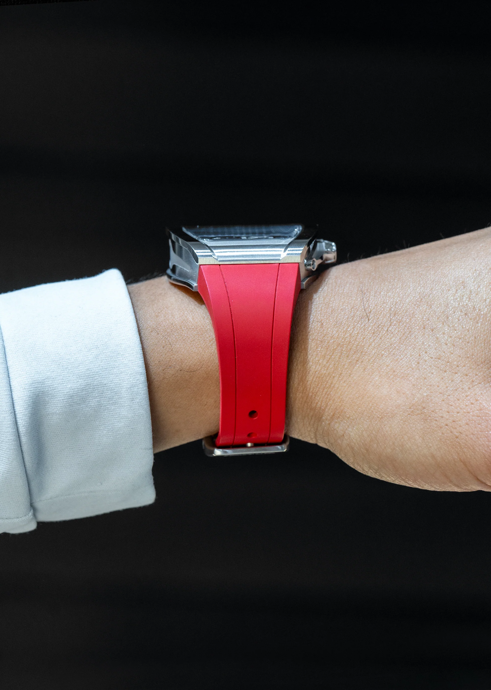 Frost NYC Mens Watch - Automatic Skeleton Stainless Steel Sport Watch | FRST-01-SS | Red - Image 3