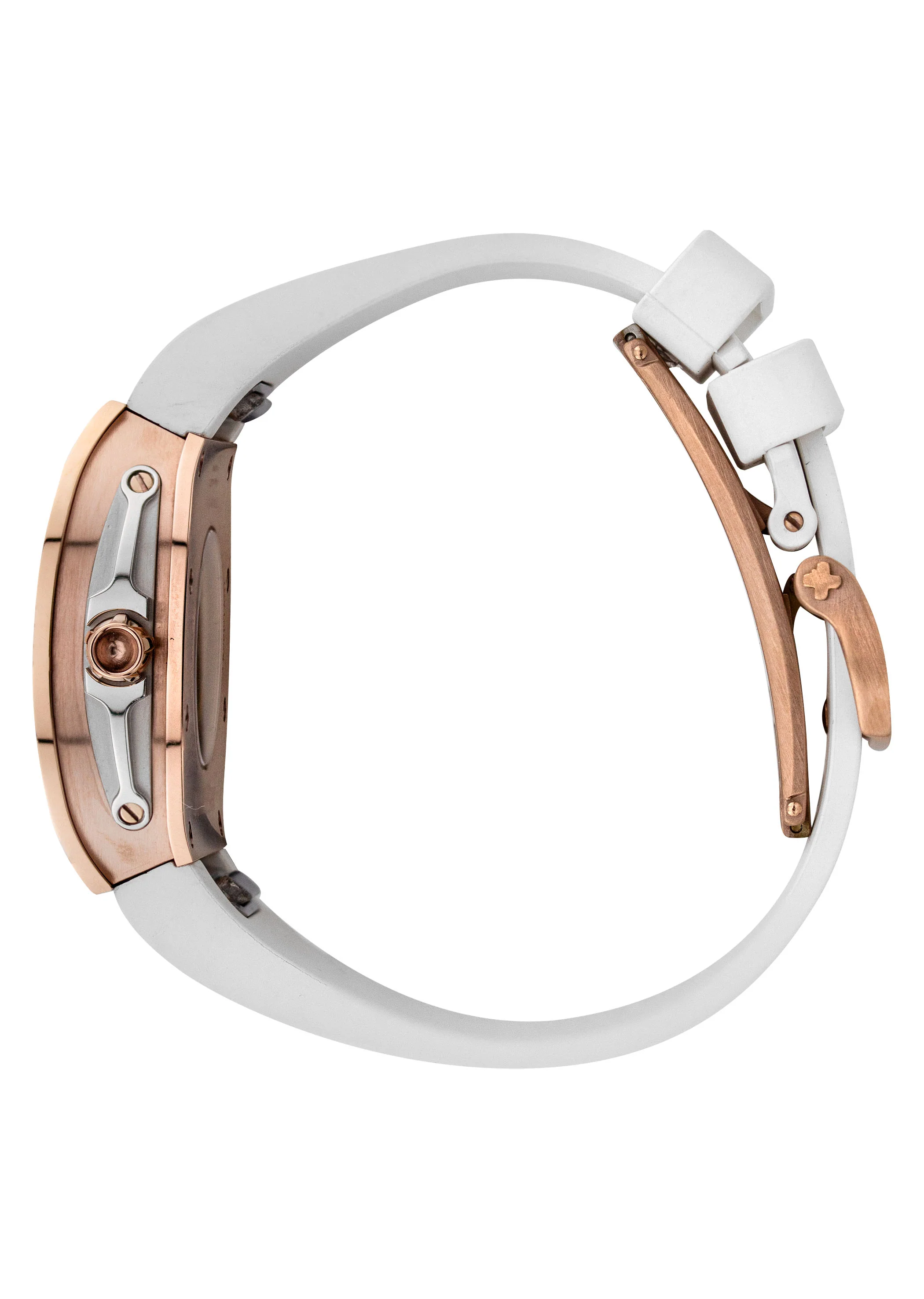 Frost NYC Womens Watch - Automatic White Dial Sapphire Skeleton Rose Gold | WFRST-01-TS-R White Band | Pre - Sale - Image 4