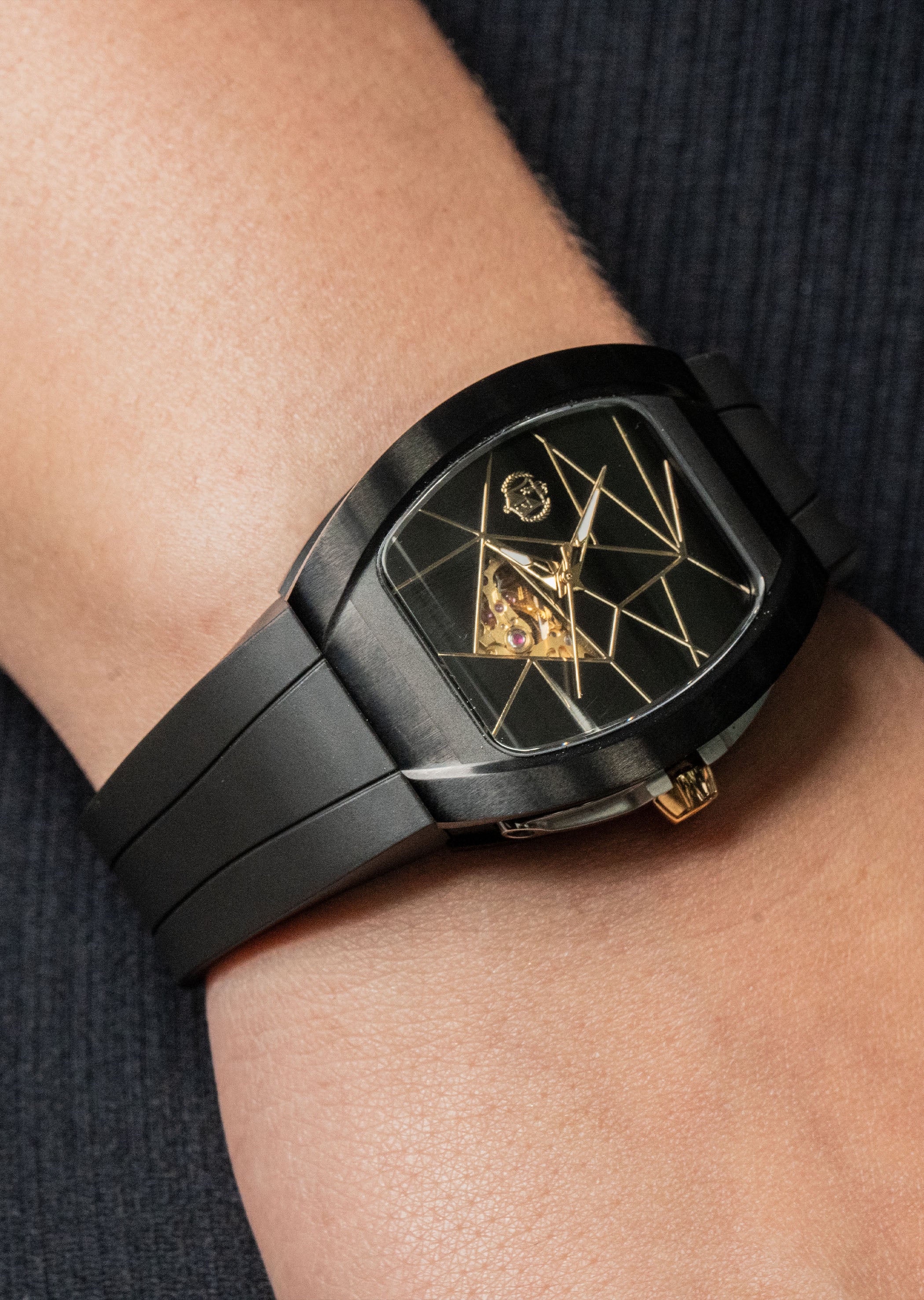 Frost NYC Womens Watch - Automatic Skeleton Black DLC Black| WFRST-01-T-B Black Band | Pre - Sale - Image 2