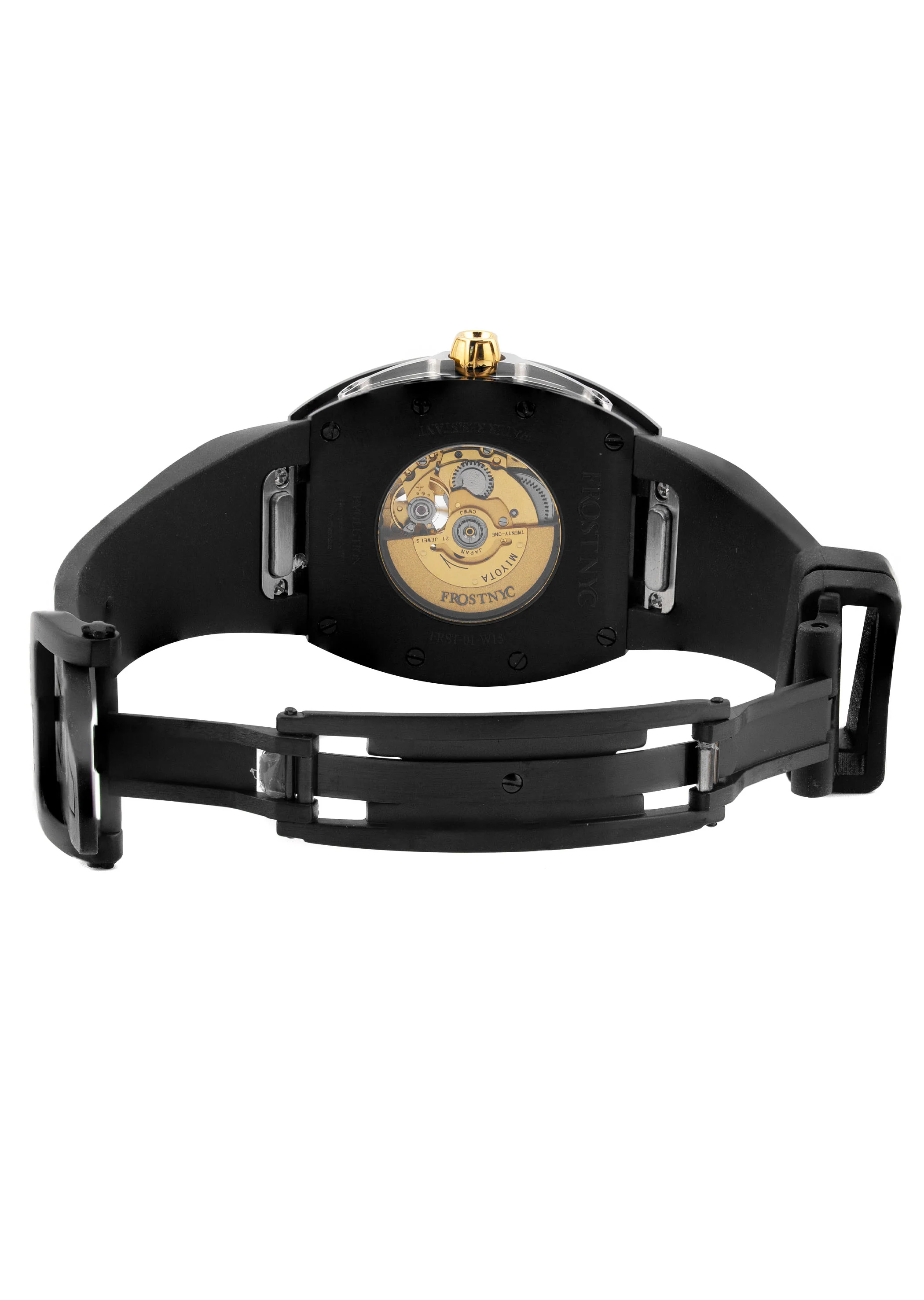Frost NYC Womens Watch - Automatic Skeleton Black DLC Black| WFRST-01-T-B Black Band | Pre - Sale - Image 9