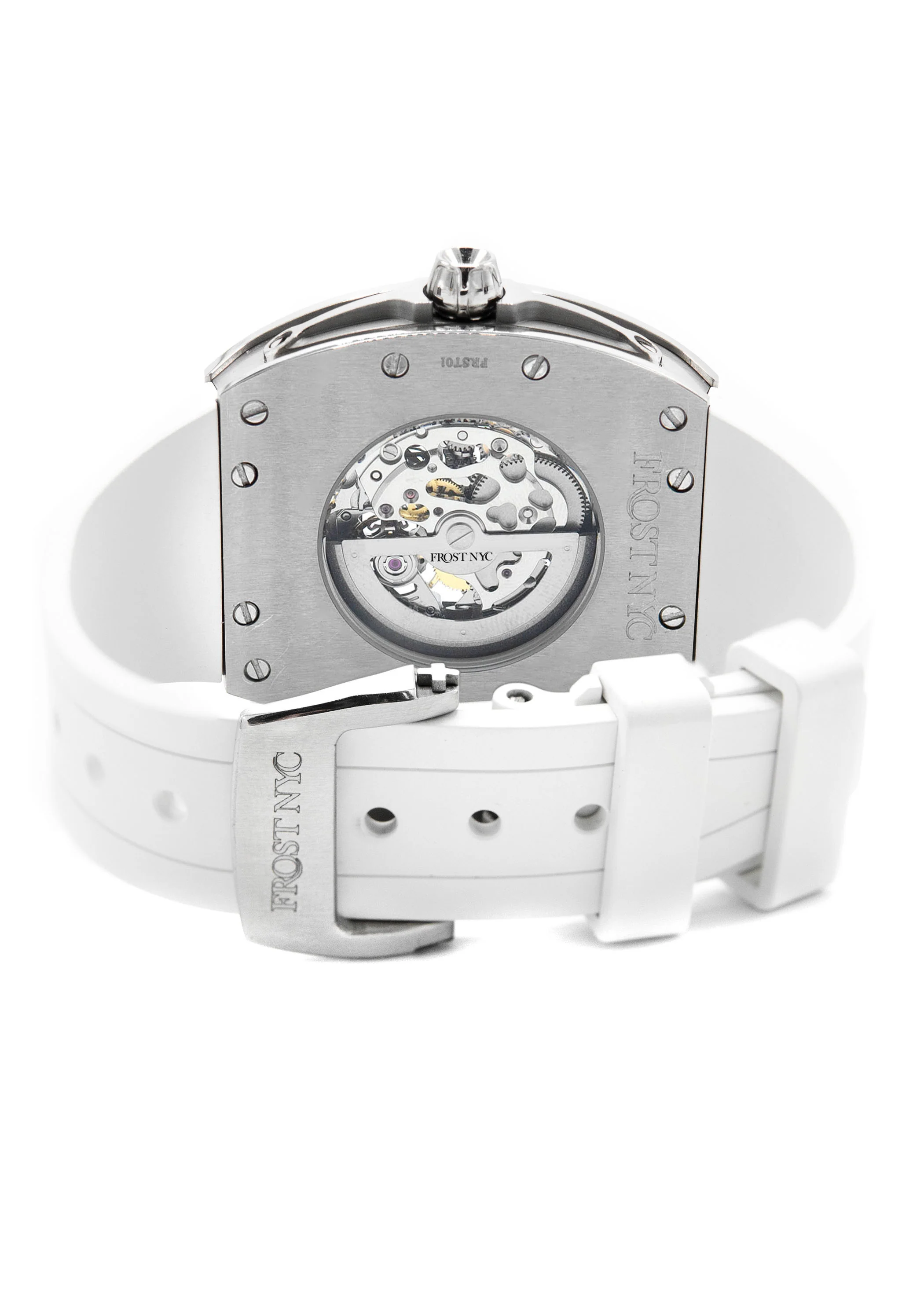Frost NYC Mens Watch - Automatic Skeleton Stainless Steel Sport Watch | FRST-01-XS | White - Image 10