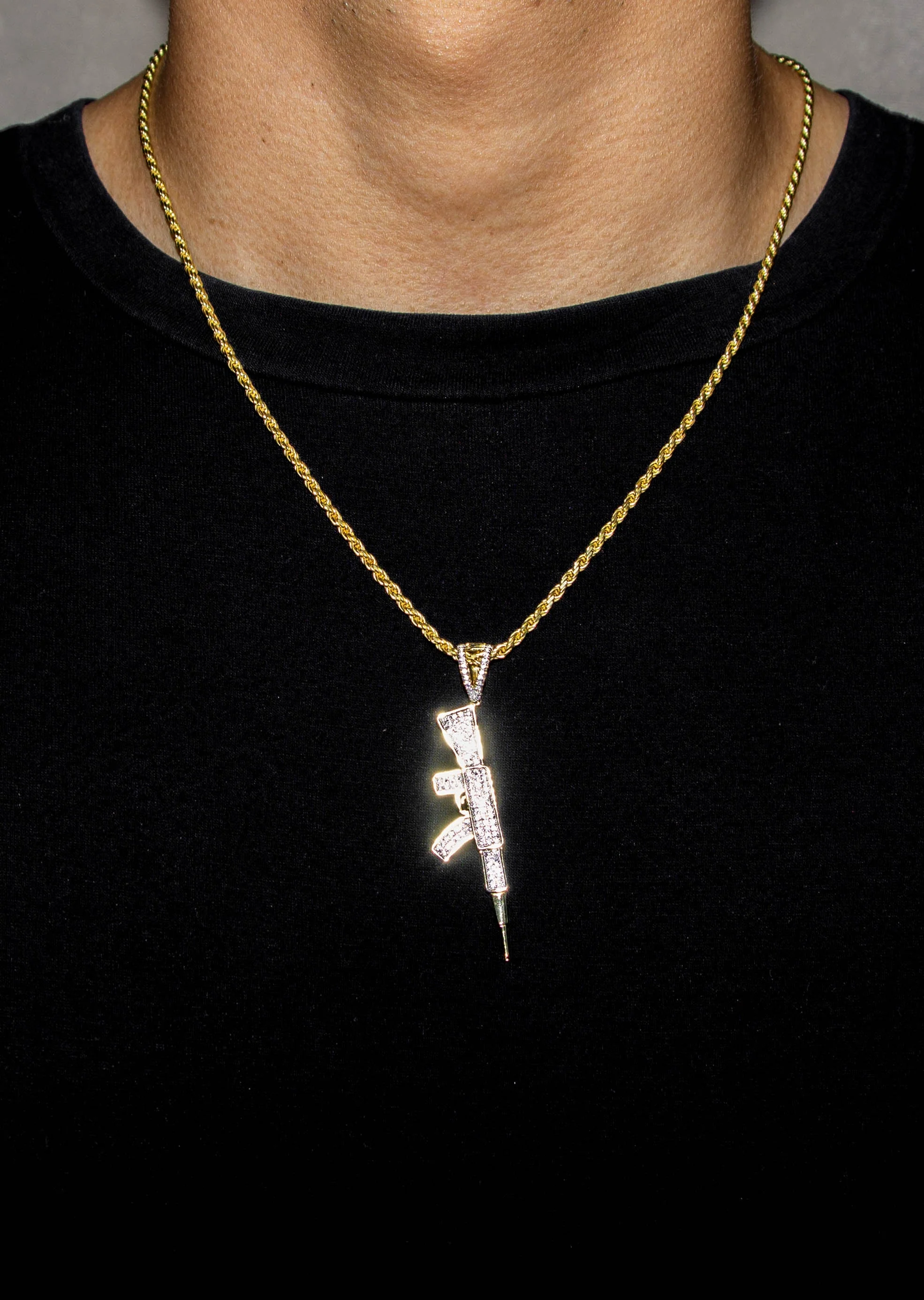 Silver Necklace - Gold Gun Necklace | 14 Grams - Image 5