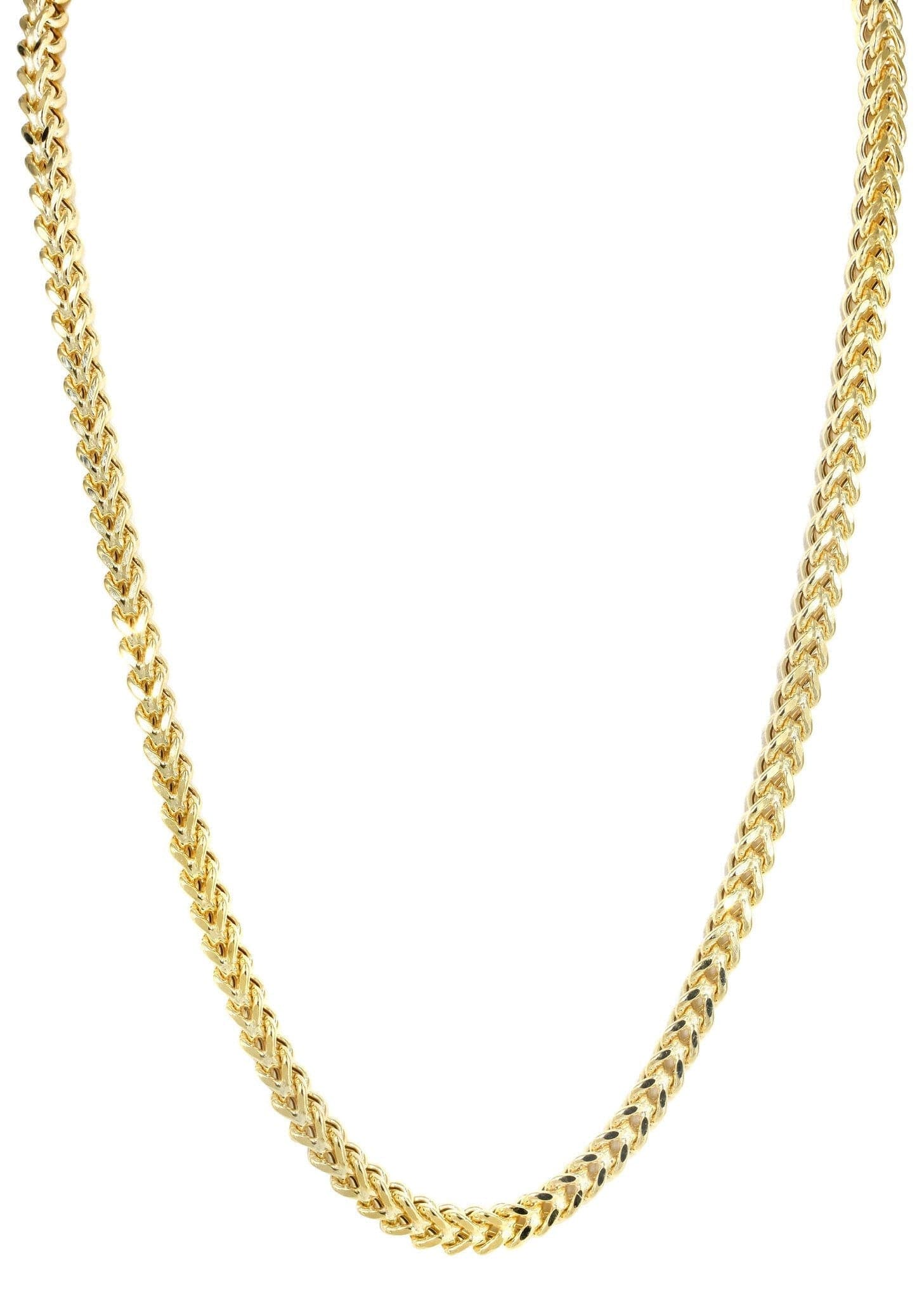 Gold Chain - Mens 10K/14K Yellow Semi Solid Franco Chain - Image 3