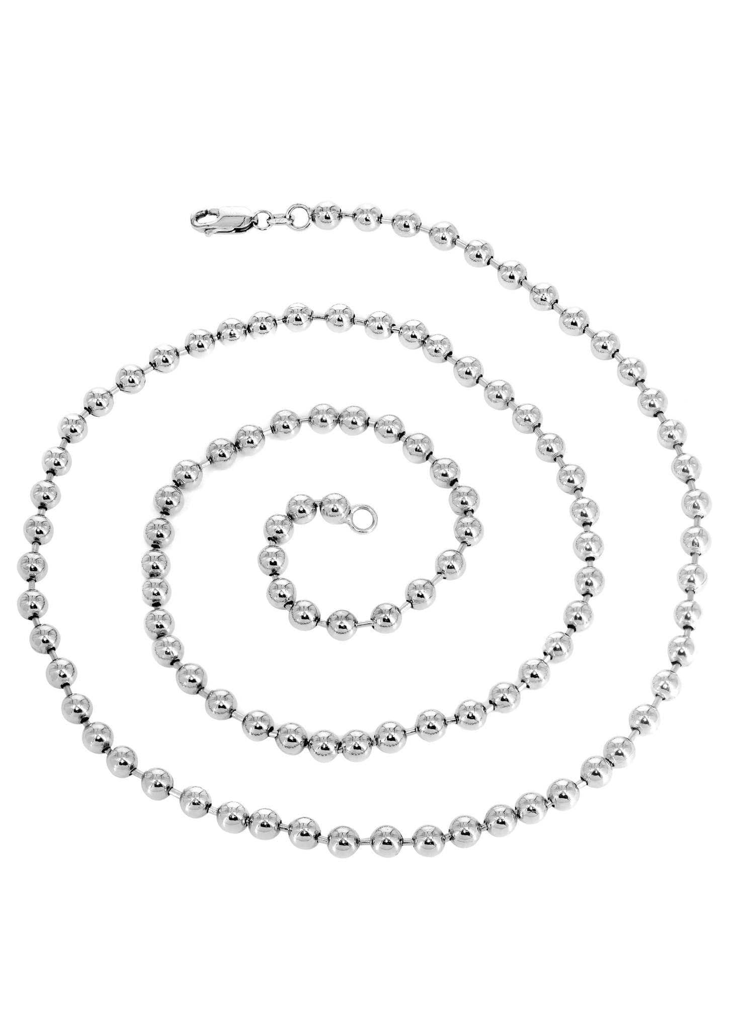 Gold Chain - Mens Dog Tag Chain 10K/14K White Gold - Image 2