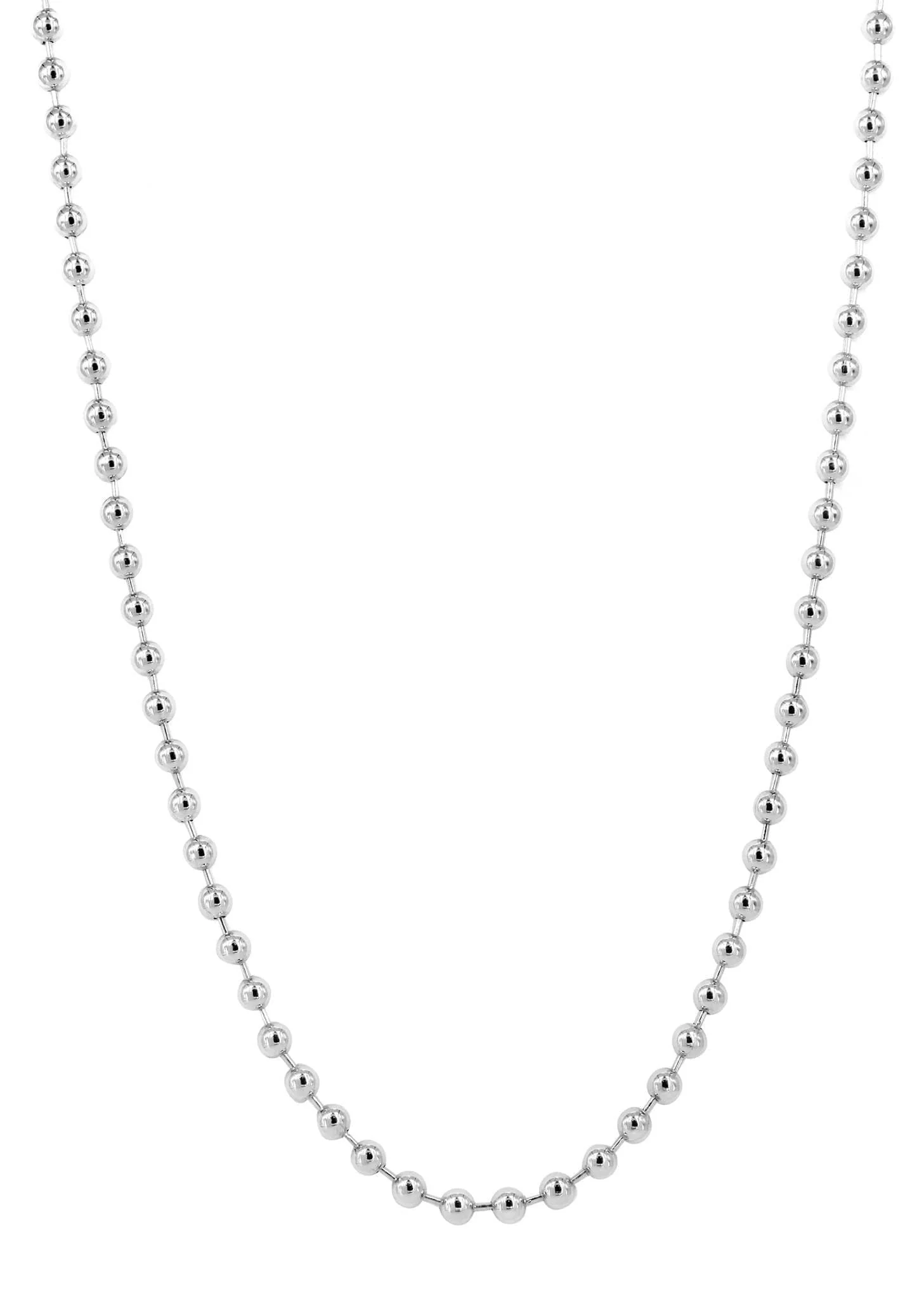 Gold Chain - Mens Dog Tag Chain 10K/14K White Gold - Image 3