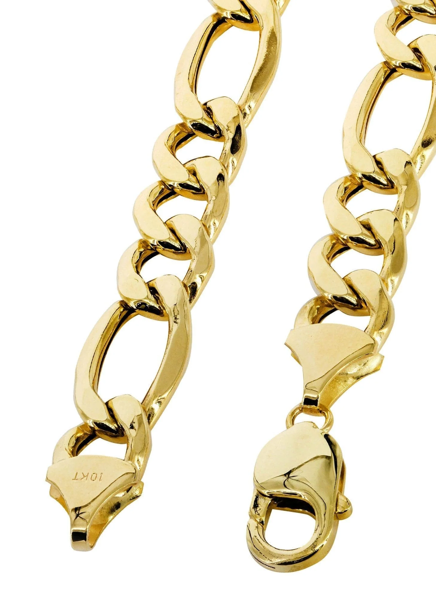 Gold Chain - Mens Semi Solid Figaro Chain 10K/14K Gold - Image 2