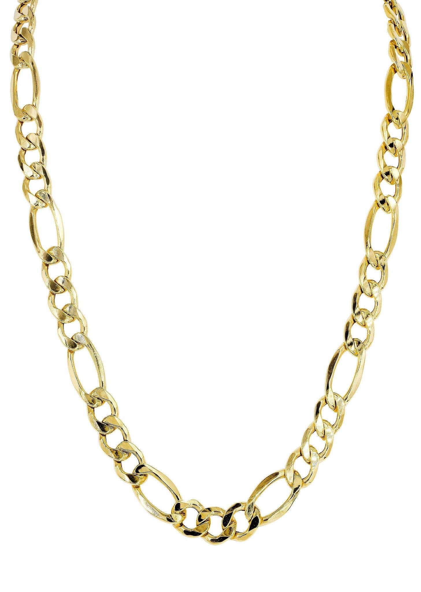 Gold Chain - Mens Solid Figaro Chain 10K/14K Gold - Image 3