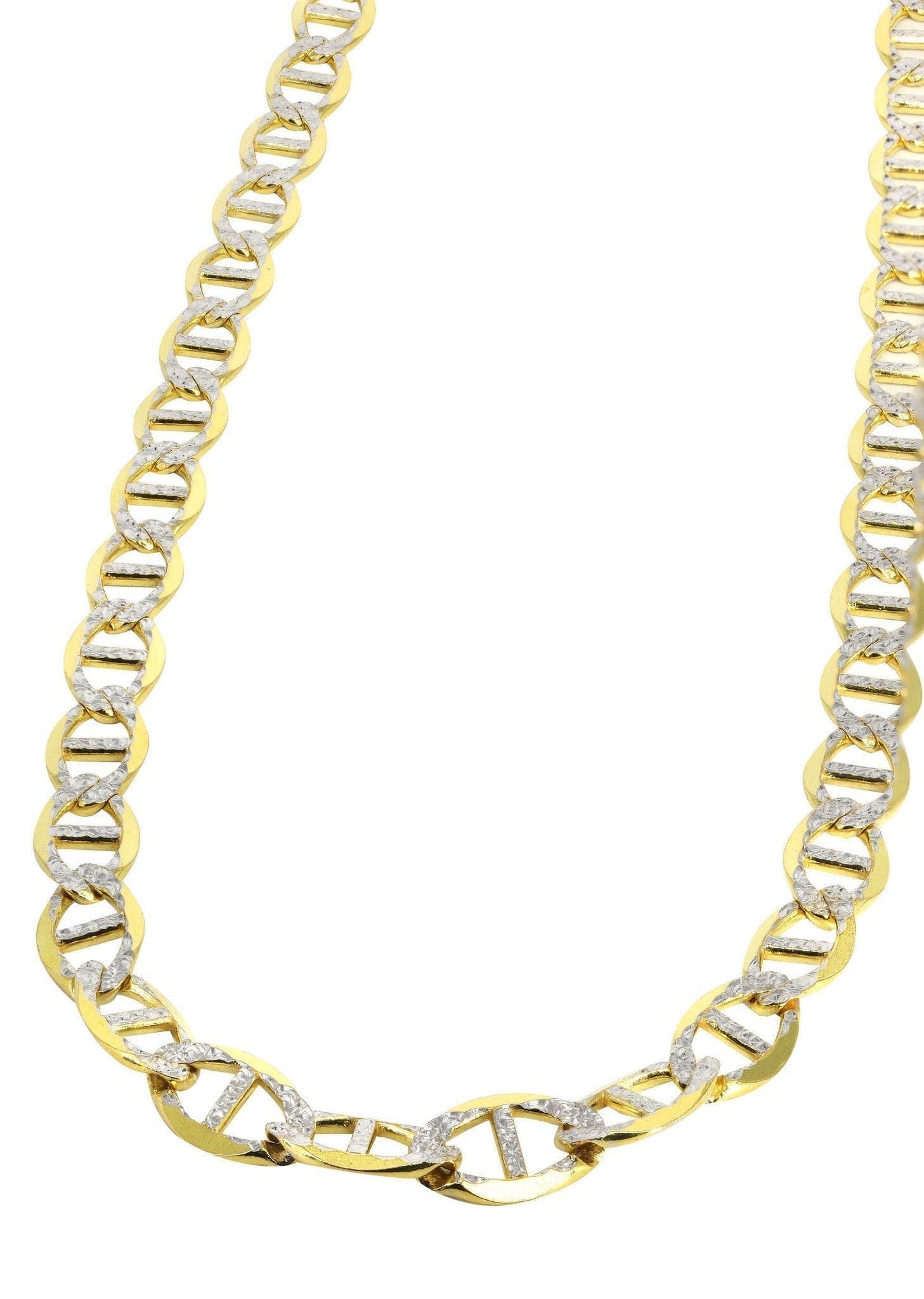 Gold Chain - Womens Diamond Cut Mariner Chain 10K/14K Gold