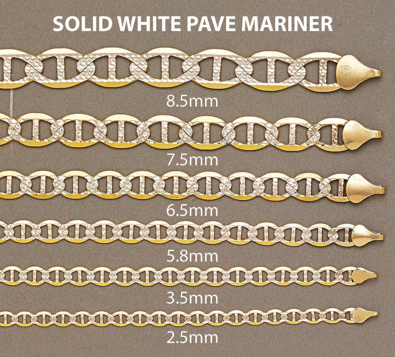 Gold Chain - Womens Diamond Cut Mariner Chain 10K/14K Gold - Image 5