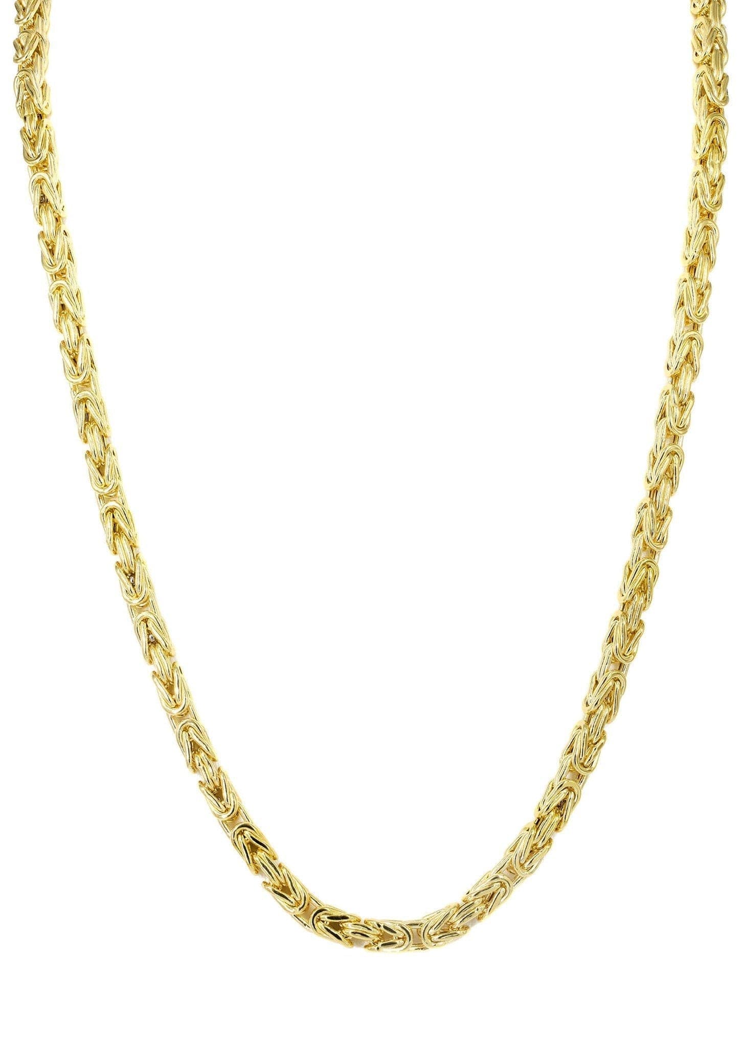 Gold Chain - Womens Italian Byzantine Chain 10K/14K Gold - Image 3