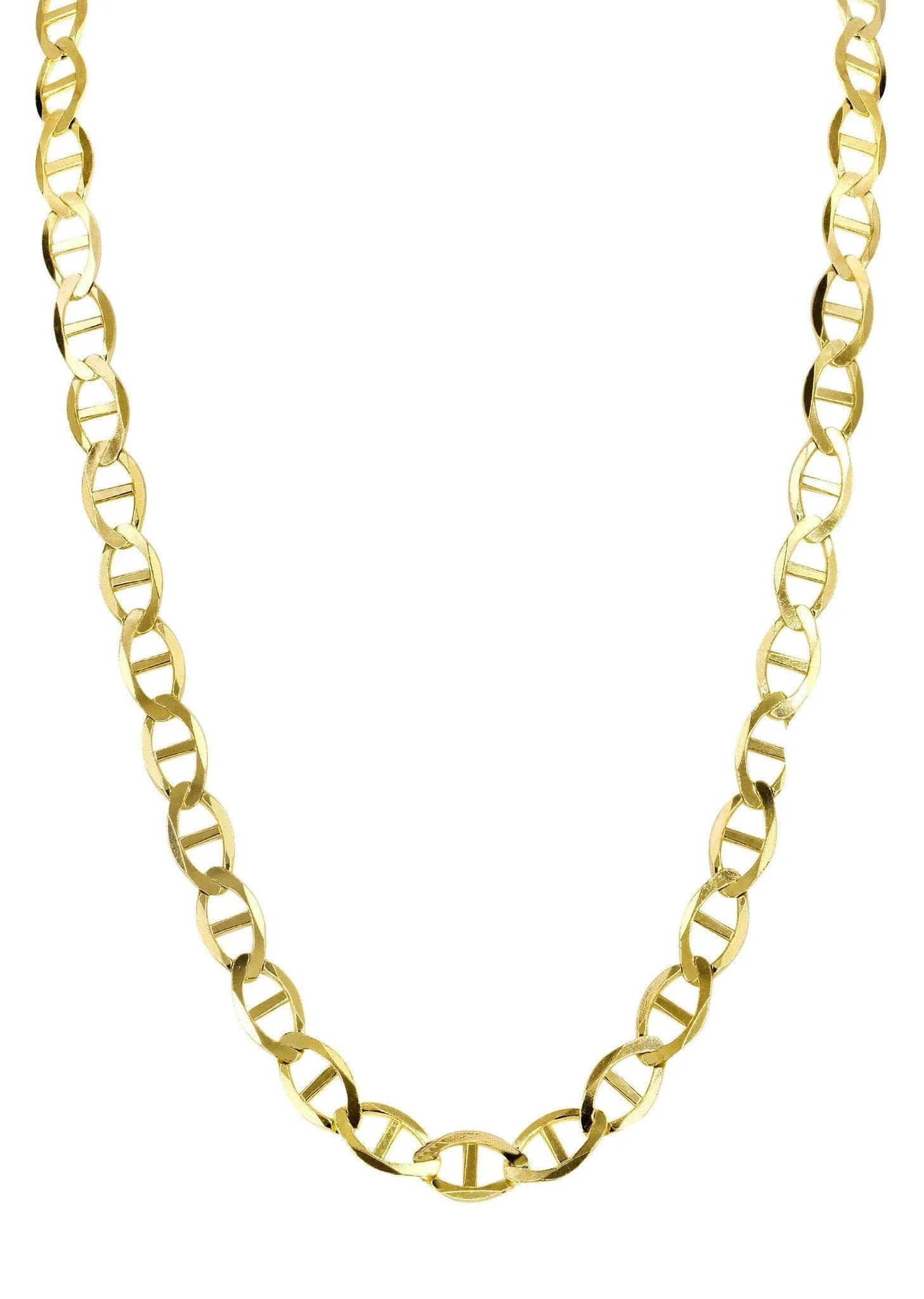 Gold Chain - Womens Solid Mariner Chain 10K/14K Gold - Image 3