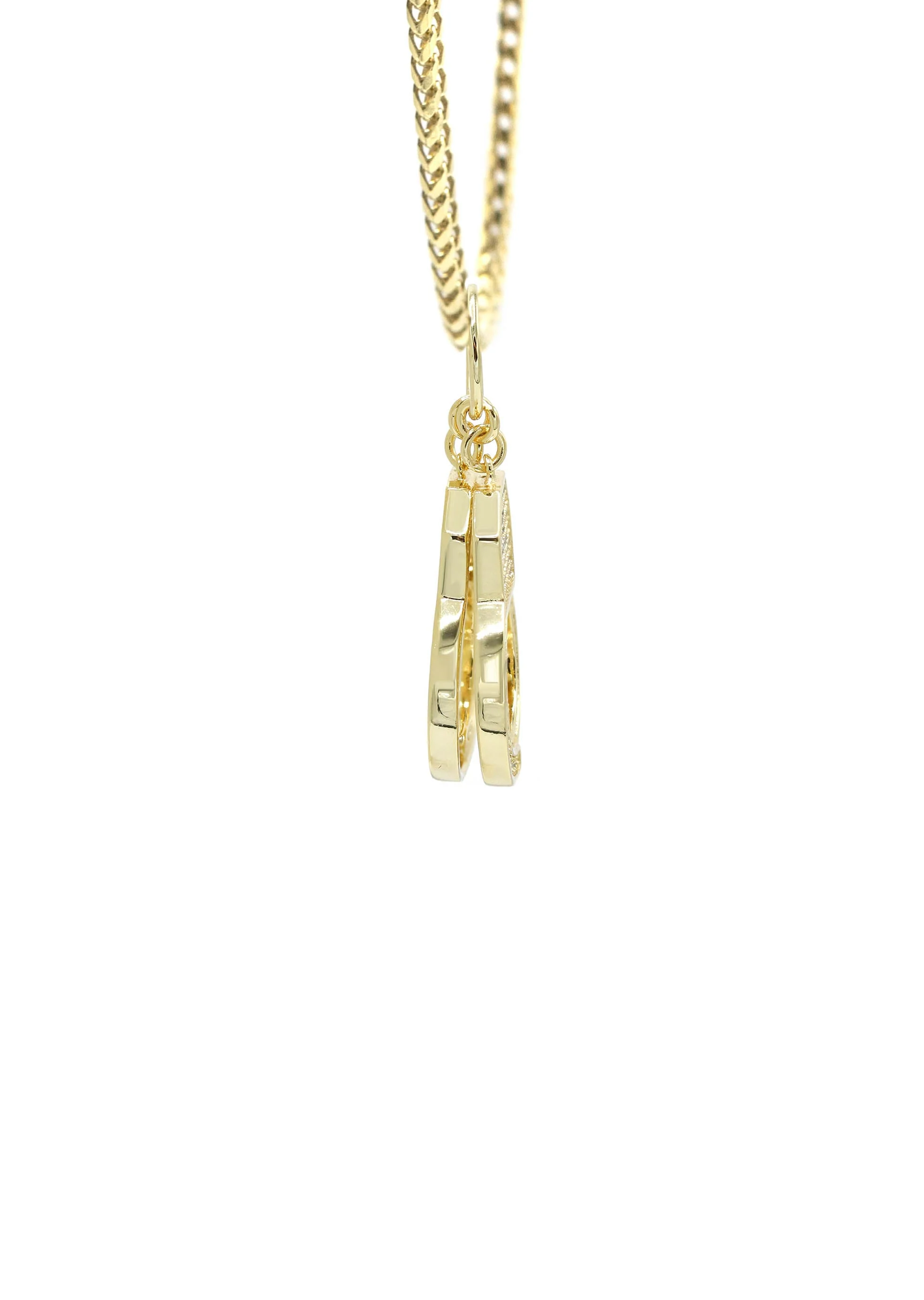 Silver Necklace - Gold Hand Cuffs Necklace | 13.3 Grams - Image 4