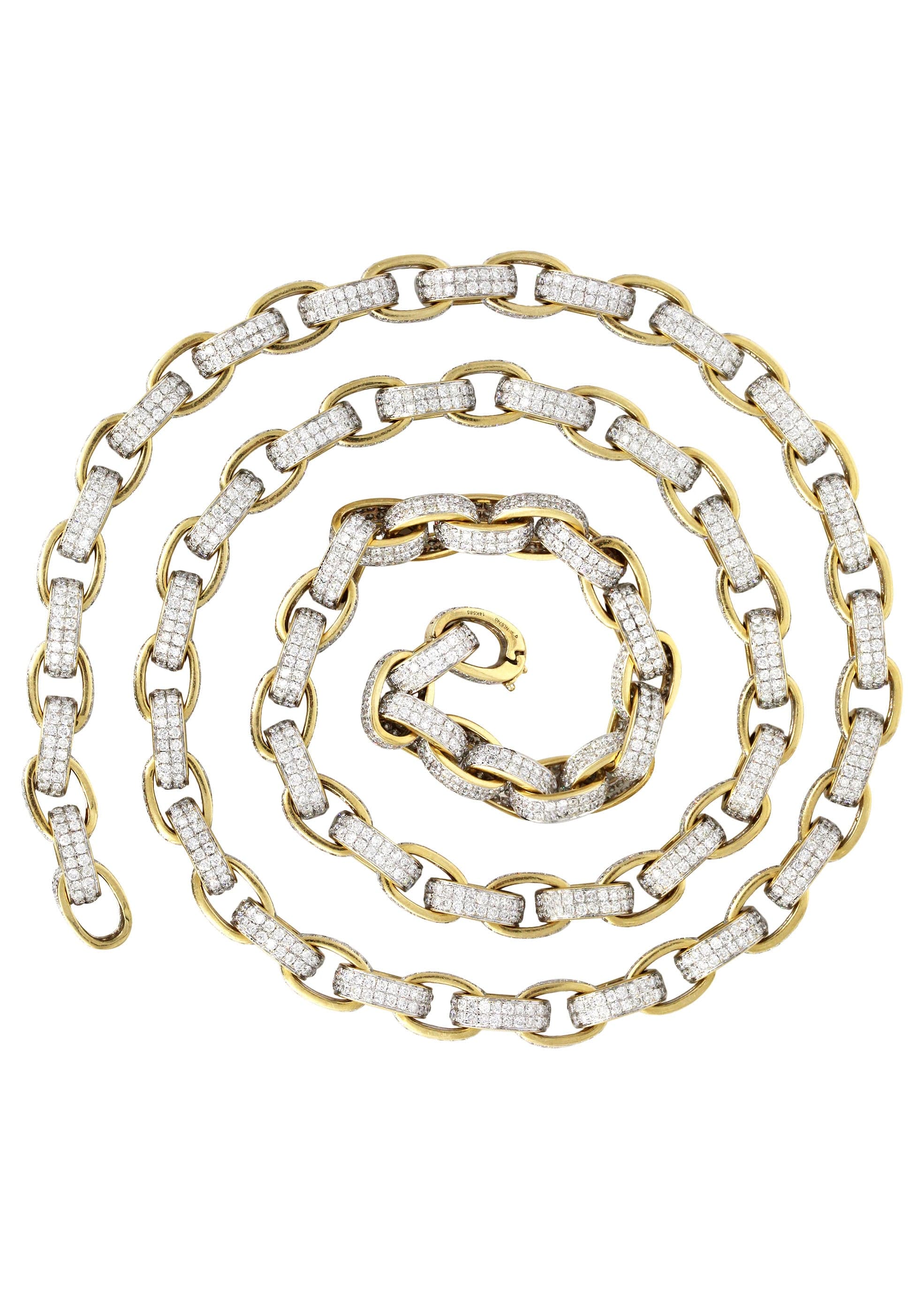 Gold Hermes Diamond Chain - Image 6