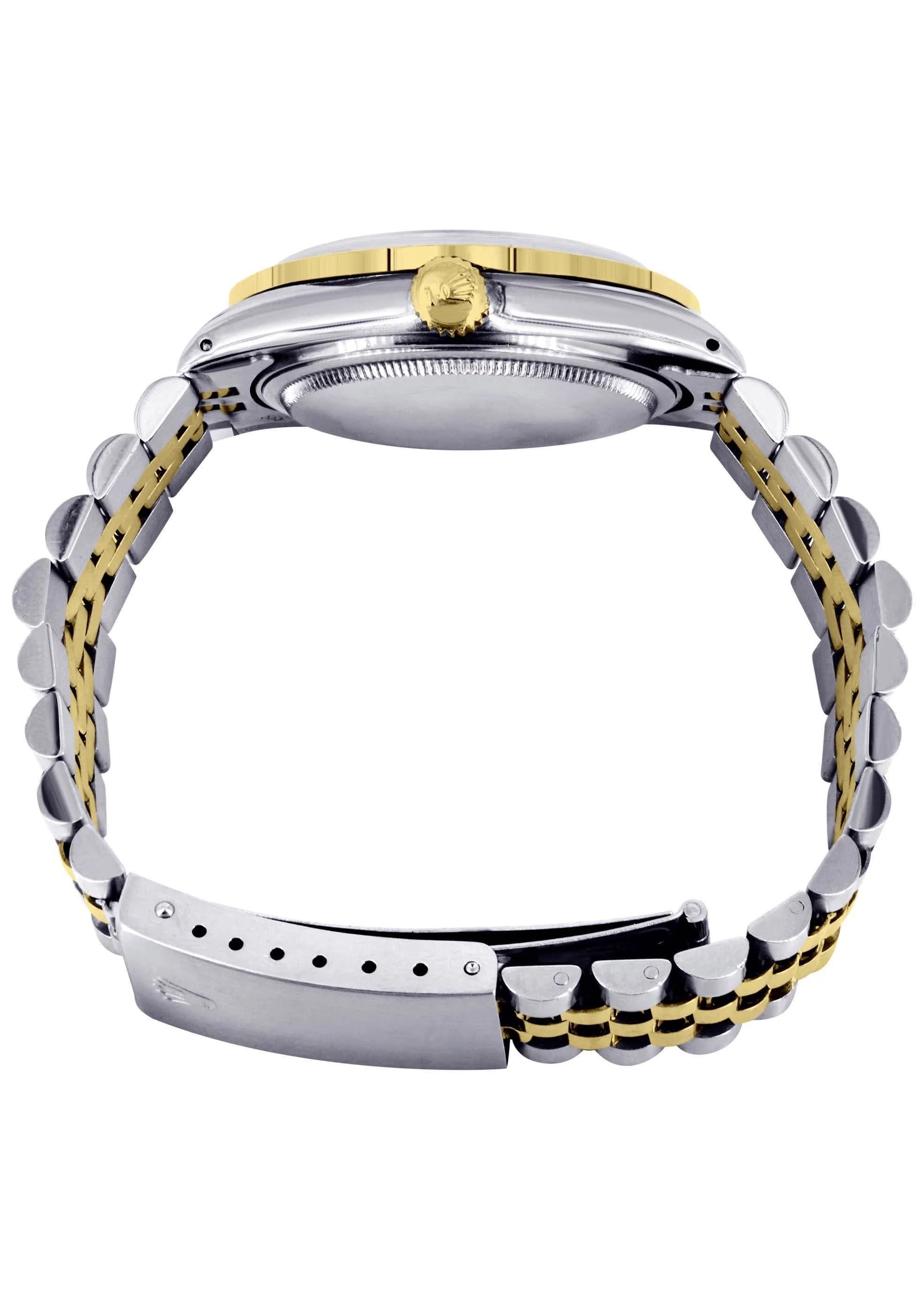 Diamond Gold Rolex Watch For Men 16233 | 36Mm | Blue Dial | Jubilee Band - Image 6
