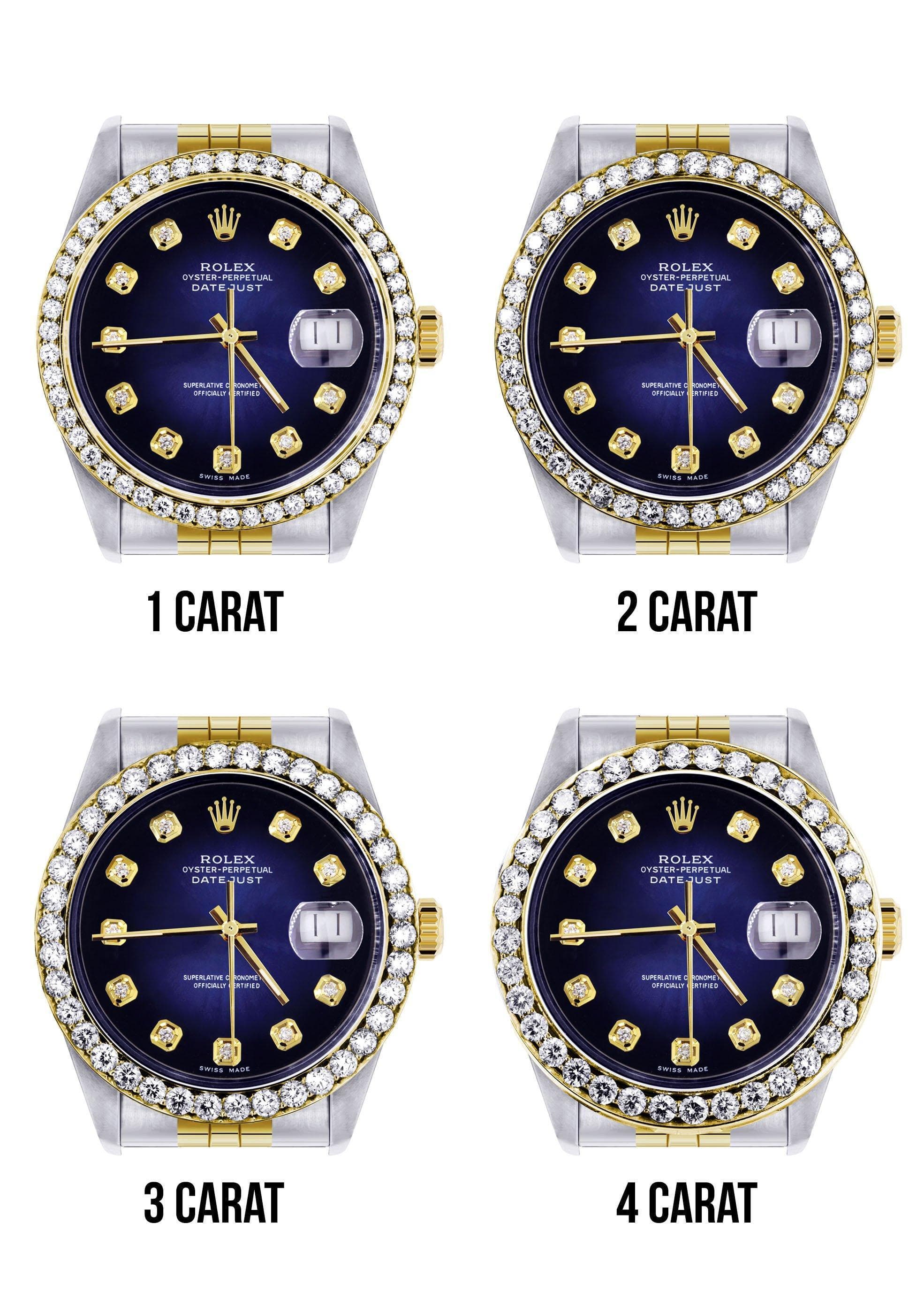 116233 | Hidden Clasp | Diamond Gold Rolex Watch For Men | 36Mm | Blue Dial | Jubilee Band - Image 7